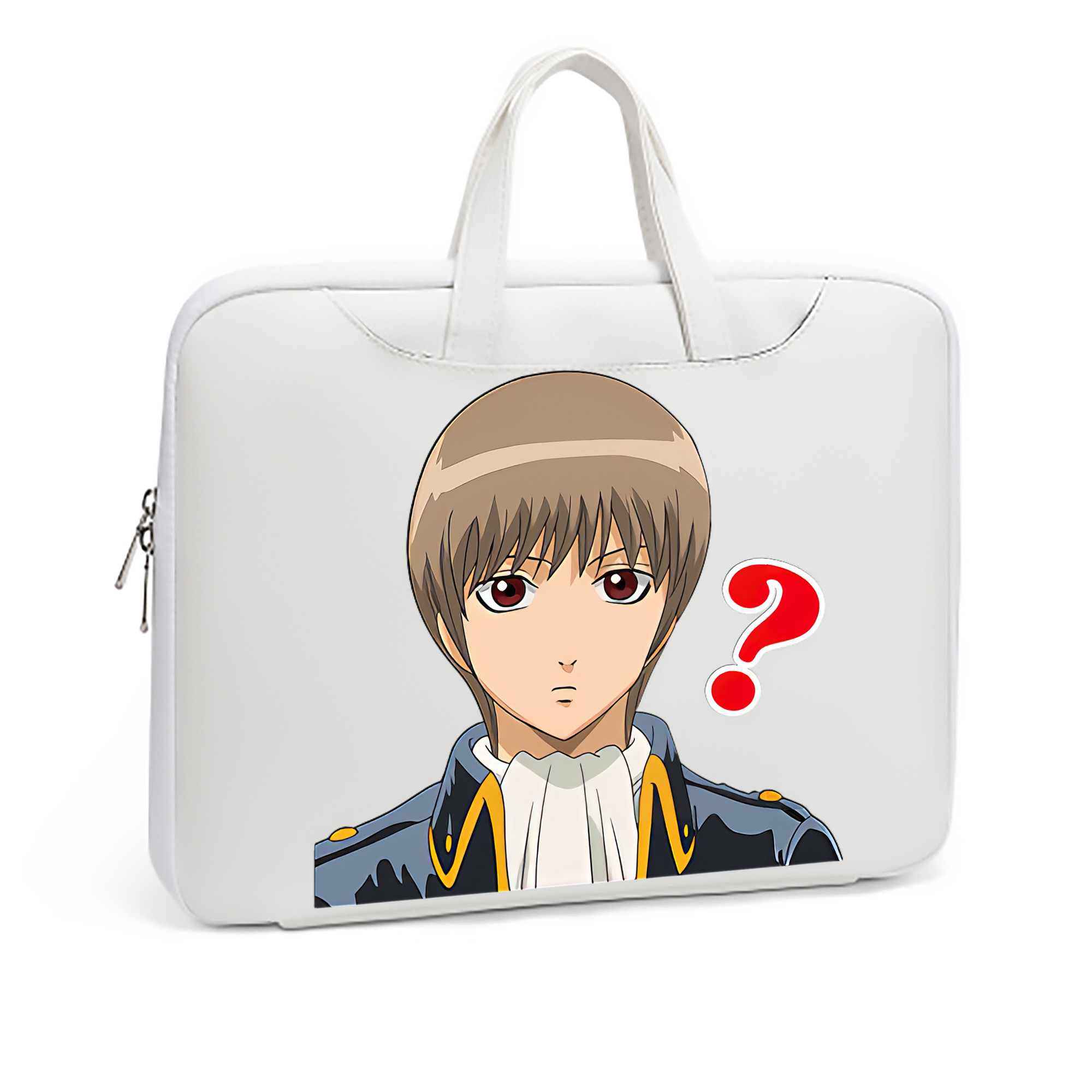 （画像用） ぎんたま 坂田銀時（さかたぎんとき） 神楽 志村新八（しむら しんぱち） GINTAMA Sakata Gintoki Kagura Shimura Shinpachi レザーラップトップバッグ　ノートパソコンケース
