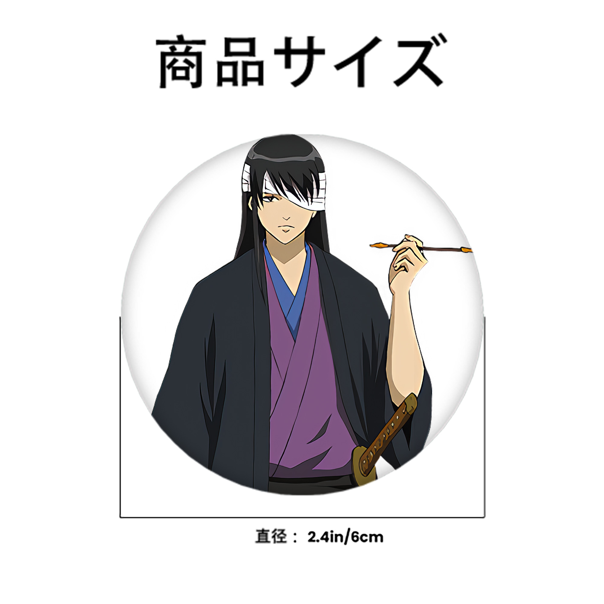 ぎんたま 坂田銀時（さかたぎんとき） 神楽 志村新八（しむら しんぱち） GINTAMA Sakata Gintoki Kagura Shimura Shinpachi 6cm 缶バッジ 複数セット