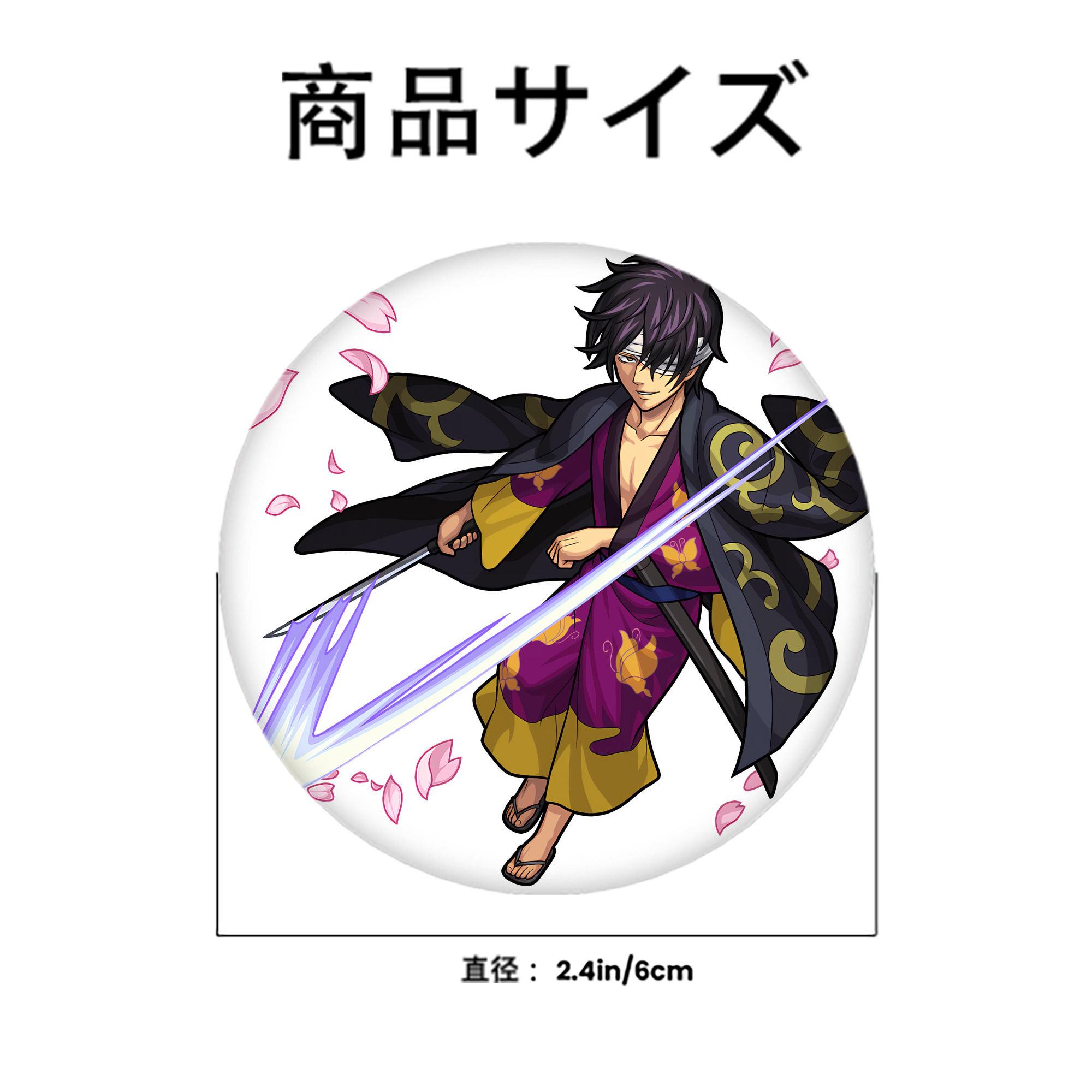 ぎんたま 坂田銀時（さかたぎんとき） 神楽 志村新八（しむら しんぱち） GINTAMA Sakata Gintoki Kagura Shimura Shinpachi 6cm 缶バッジ 複数セット