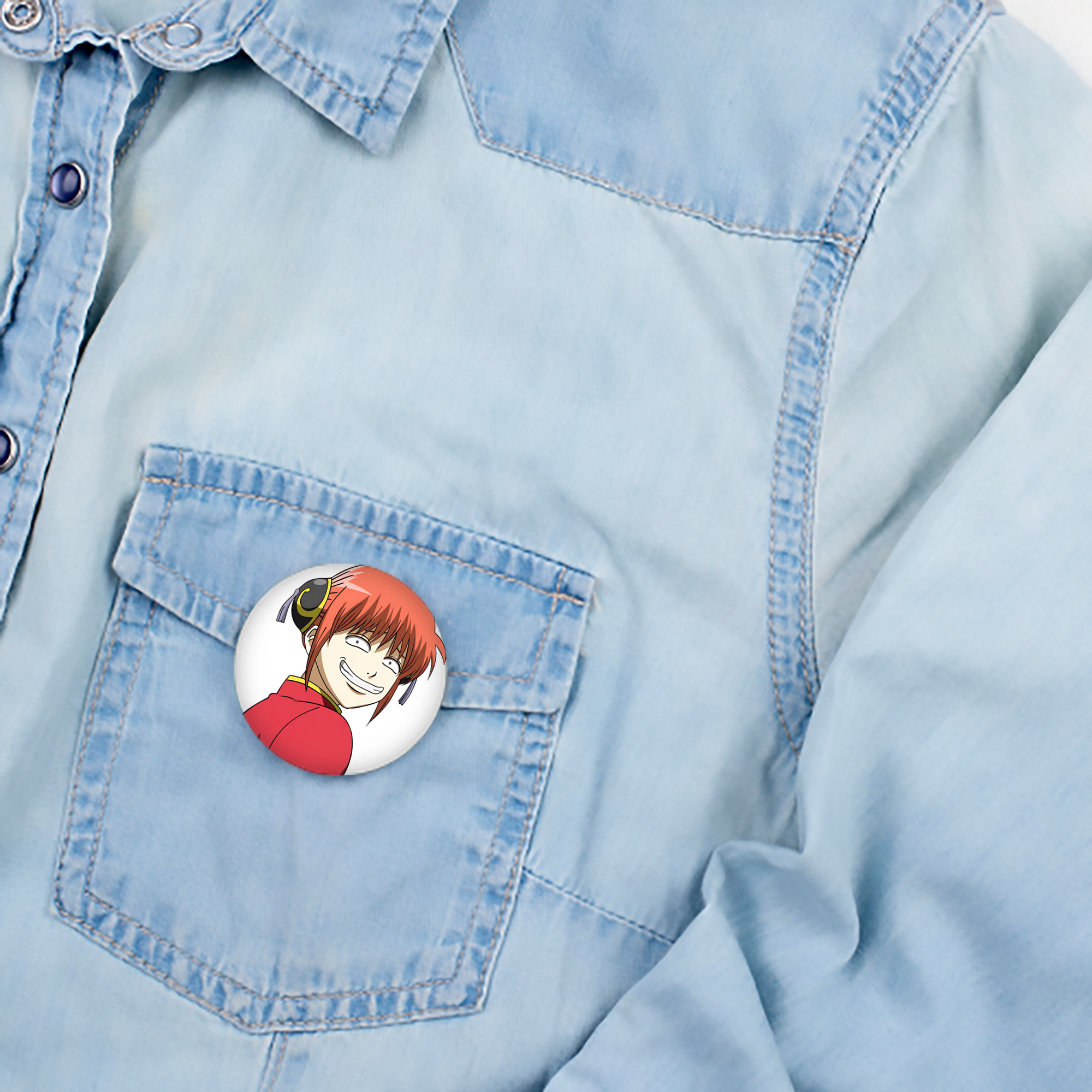 ぎんたま 坂田銀時（さかたぎんとき） 神楽 志村新八（しむら しんぱち） GINTAMA Sakata Gintoki Kagura Shimura Shinpachi 6cm 缶バッジ 複数セット