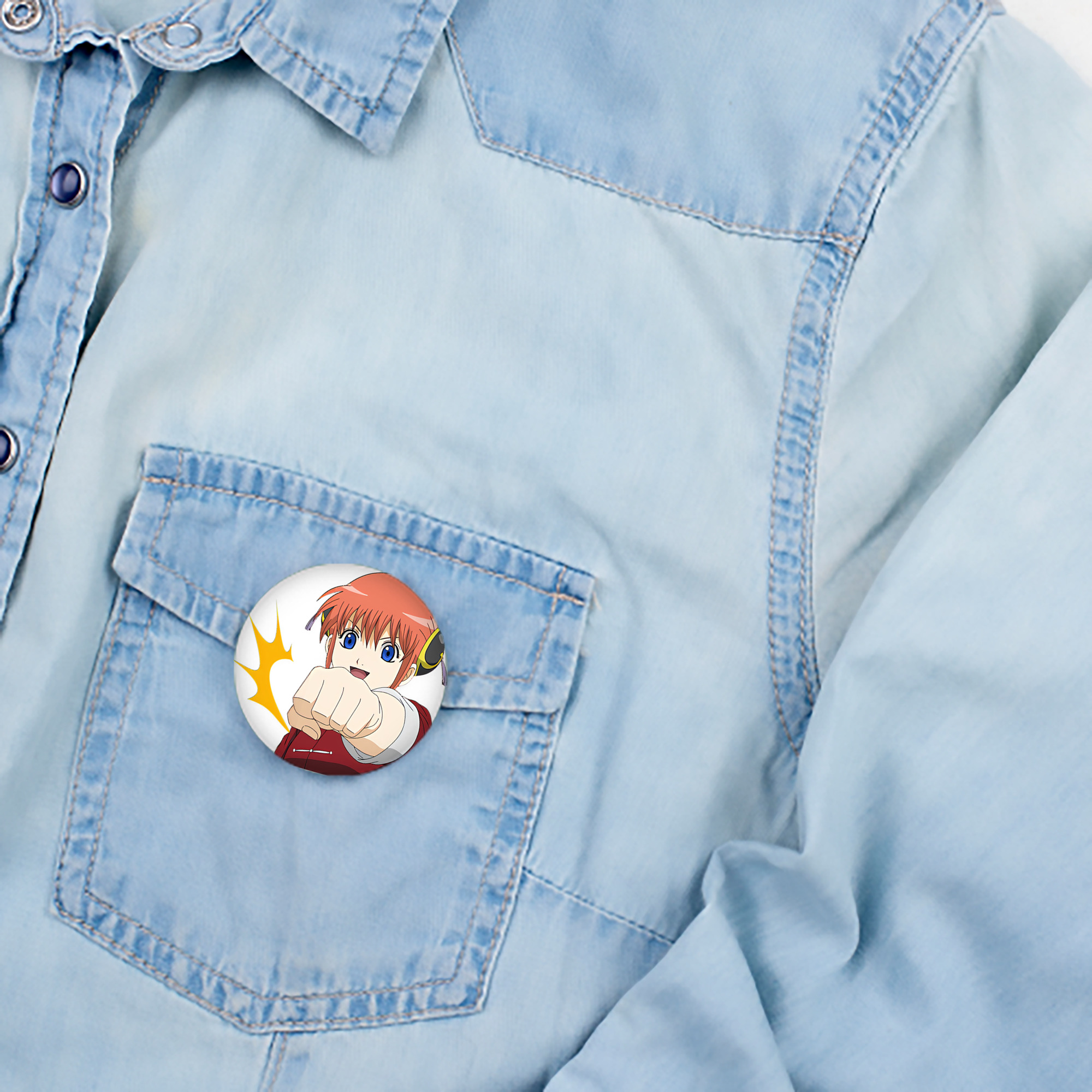 ぎんたま 坂田銀時（さかたぎんとき） 神楽 志村新八（しむら しんぱち） GINTAMA Sakata Gintoki Kagura Shimura Shinpachi 6cm 缶バッジ 複数セット