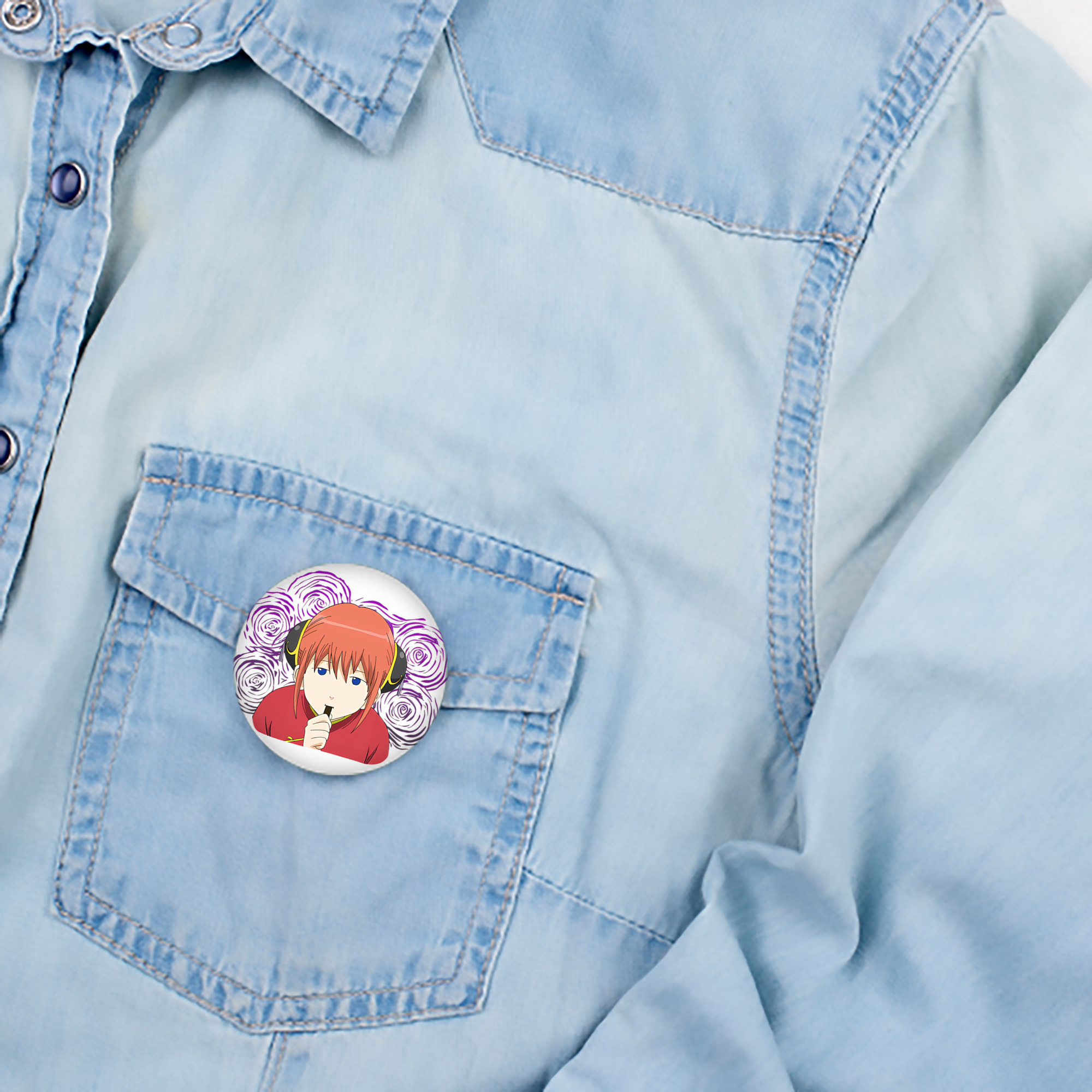 ぎんたま 坂田銀時（さかたぎんとき） 神楽 志村新八（しむら しんぱち） GINTAMA Sakata Gintoki Kagura Shimura Shinpachi 6cm 缶バッジ 複数セット