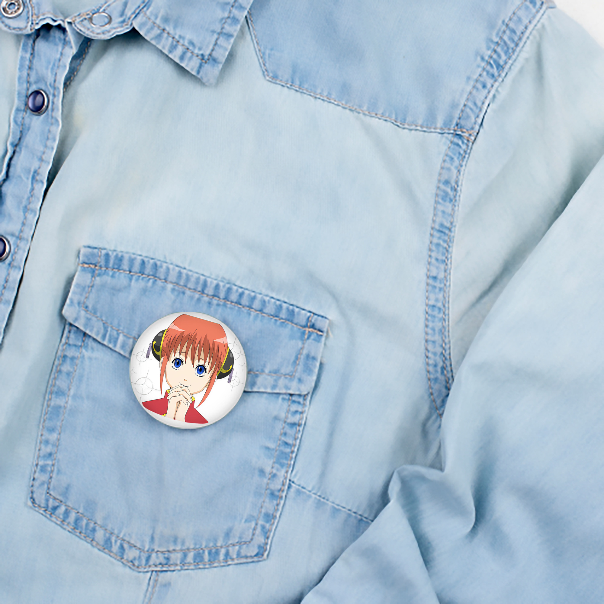 ぎんたま 坂田銀時（さかたぎんとき） 神楽 志村新八（しむら しんぱち） GINTAMA Sakata Gintoki Kagura Shimura Shinpachi 6cm 缶バッジ 複数セット
