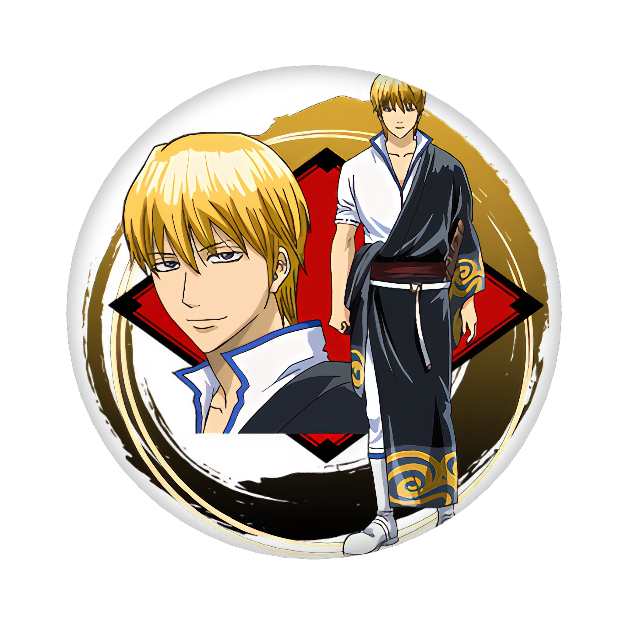 （画像用） ぎんたま 坂田銀時（さかたぎんとき） 神楽 志村新八（しむら しんぱち） GINTAMA Sakata Gintoki Kagura Shimura Shinpachi 6cm 缶バッジ 複数セット