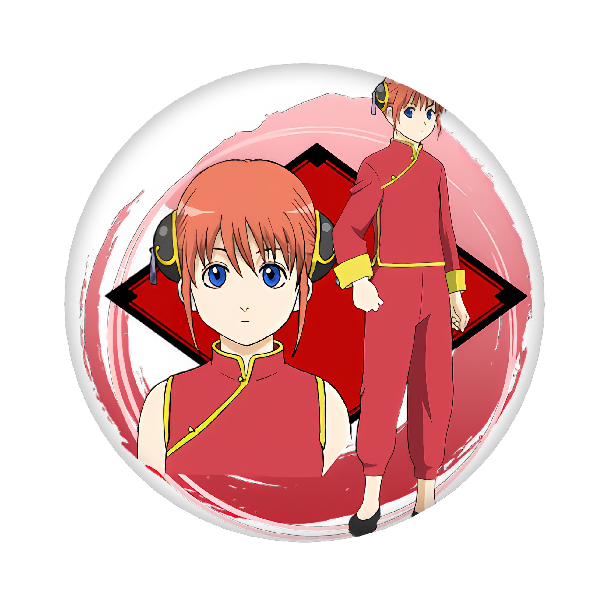 （画像用） ぎんたま 坂田銀時（さかたぎんとき） 神楽 志村新八（しむら しんぱち） GINTAMA Sakata Gintoki Kagura Shimura Shinpachi 6cm 缶バッジ 複数セット