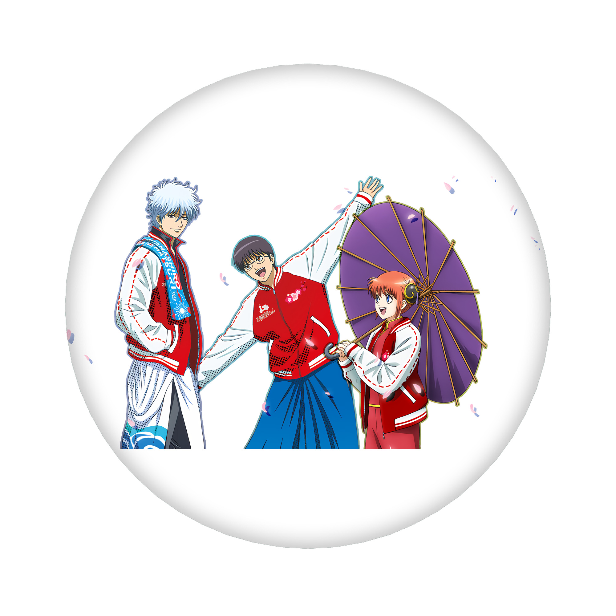 （画像用） ぎんたま 坂田銀時（さかたぎんとき） 神楽 志村新八（しむら しんぱち） GINTAMA Sakata Gintoki Kagura Shimura Shinpachi 6cm 缶バッジ 複数セット
