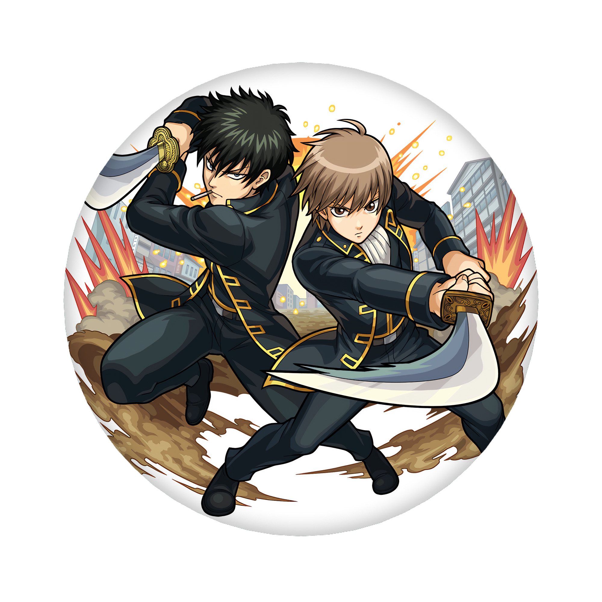 （画像用） ぎんたま 坂田銀時（さかたぎんとき） 神楽 志村新八（しむら しんぱち） GINTAMA Sakata Gintoki Kagura Shimura Shinpachi 6cm 缶バッジ 複数セット