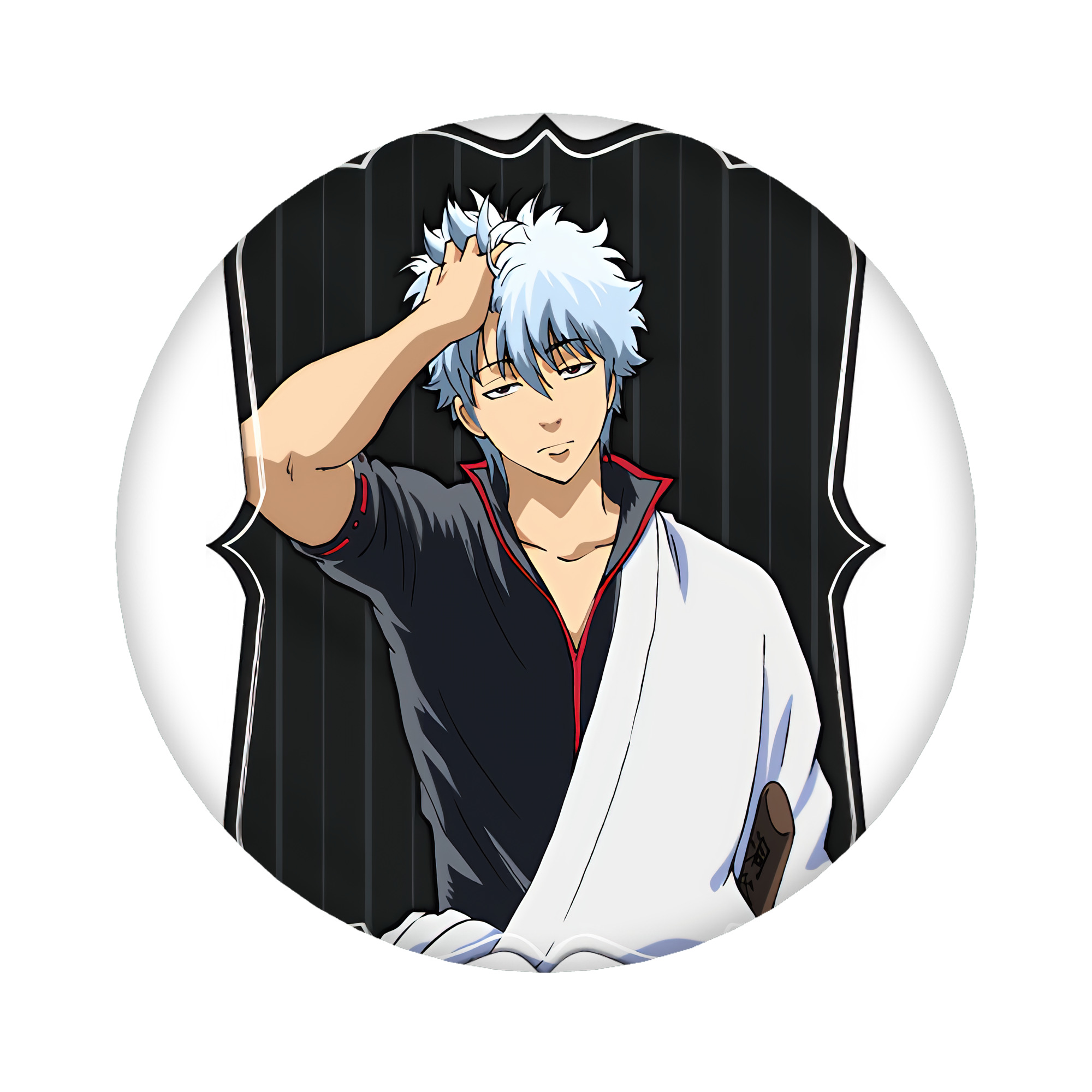 （画像用） ぎんたま 坂田銀時（さかたぎんとき） 神楽 志村新八（しむら しんぱち） GINTAMA Sakata Gintoki Kagura Shimura Shinpachi 6cm 缶バッジ 複数セット