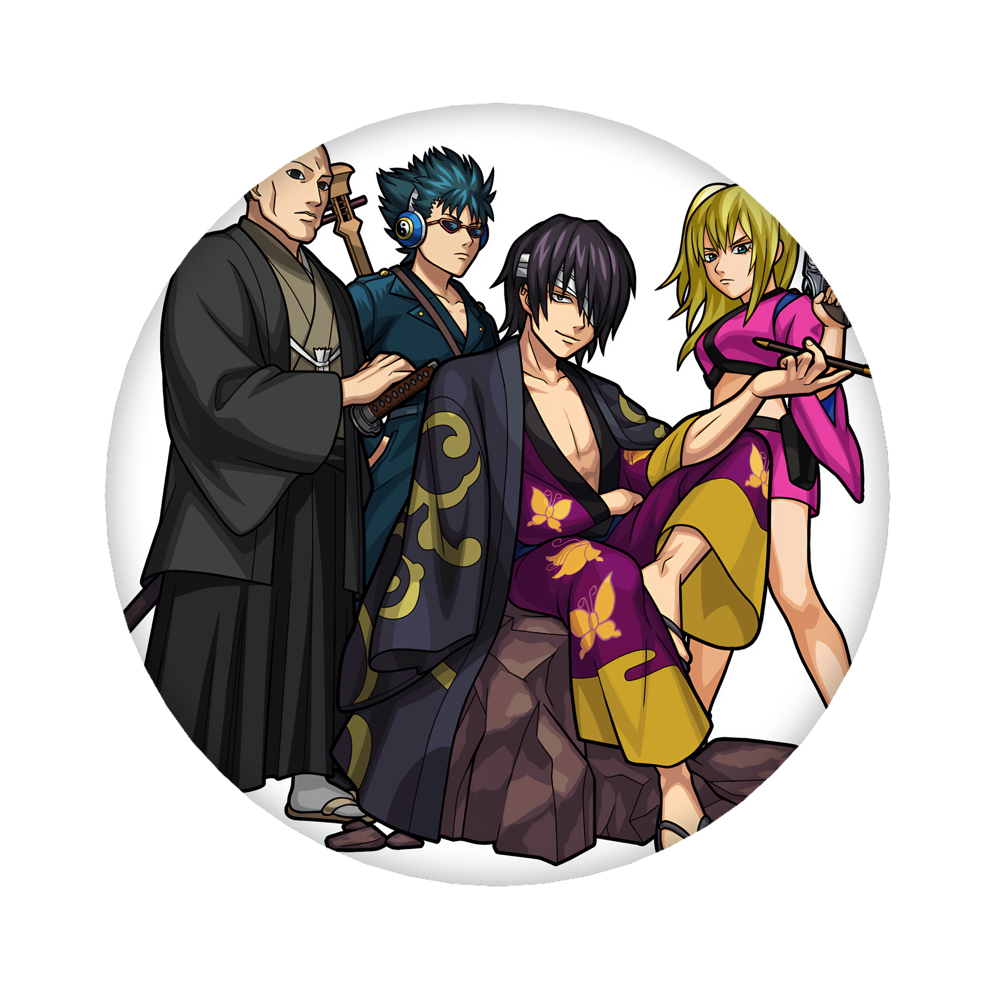 （画像用） ぎんたま 坂田銀時（さかたぎんとき） 神楽 志村新八（しむら しんぱち） GINTAMA Sakata Gintoki Kagura Shimura Shinpachi 6cm 缶バッジ 複数セット