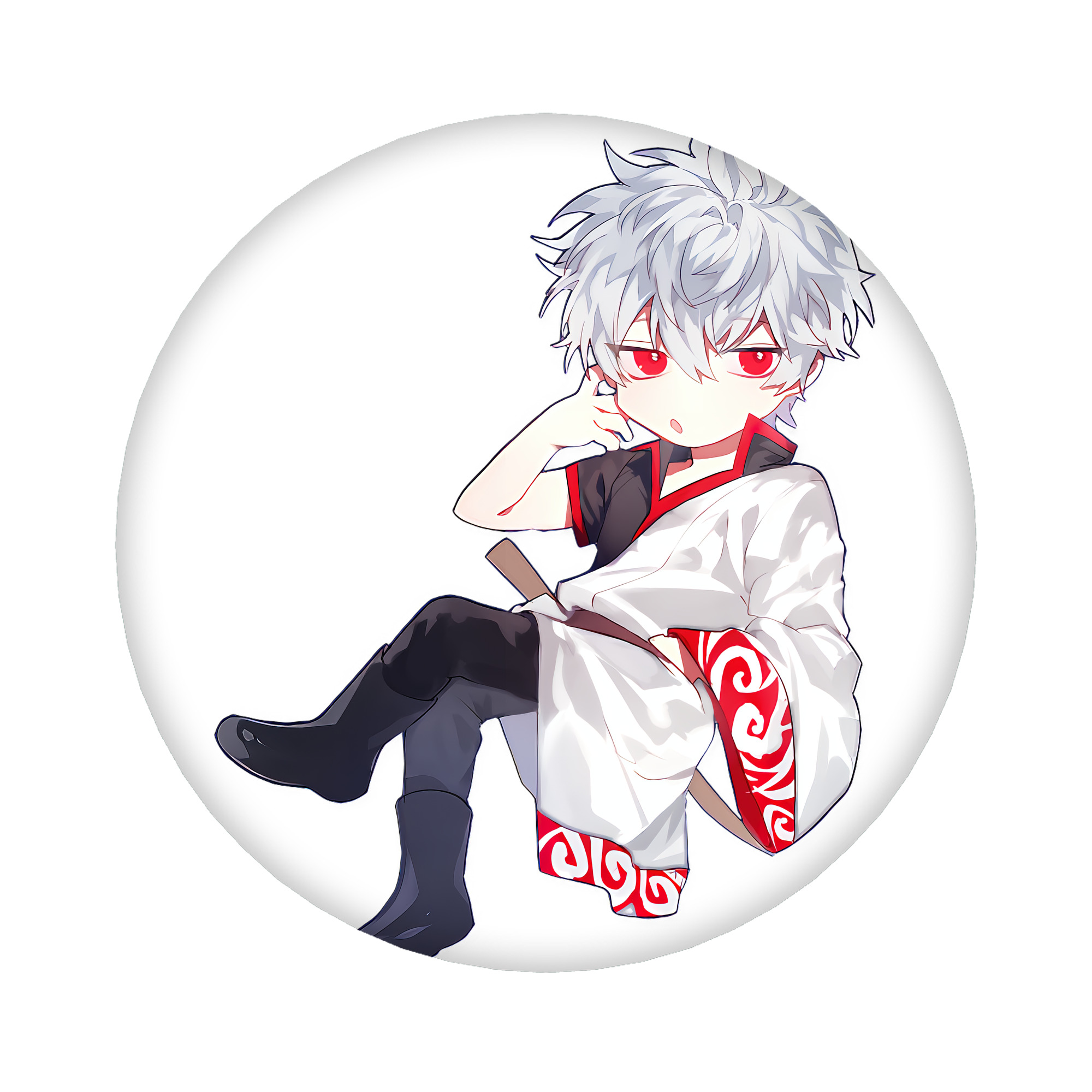 （画像用） ぎんたま 坂田銀時（さかたぎんとき） 神楽 志村新八（しむら しんぱち） GINTAMA Sakata Gintoki Kagura Shimura Shinpachi 6cm 缶バッジ 複数セット