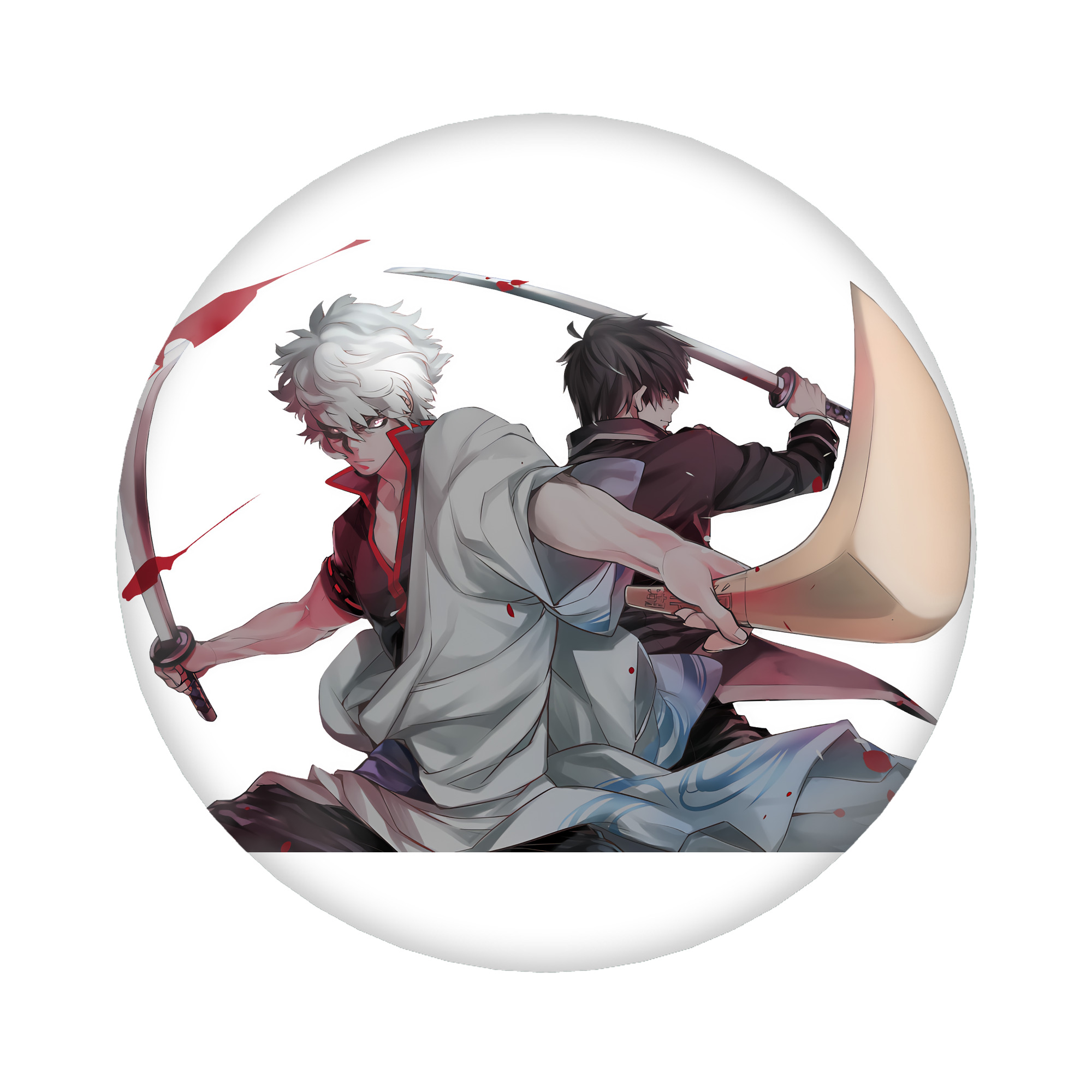 （画像用） ぎんたま 坂田銀時（さかたぎんとき） 神楽 志村新八（しむら しんぱち） GINTAMA Sakata Gintoki Kagura Shimura Shinpachi 6cm 缶バッジ 複数セット