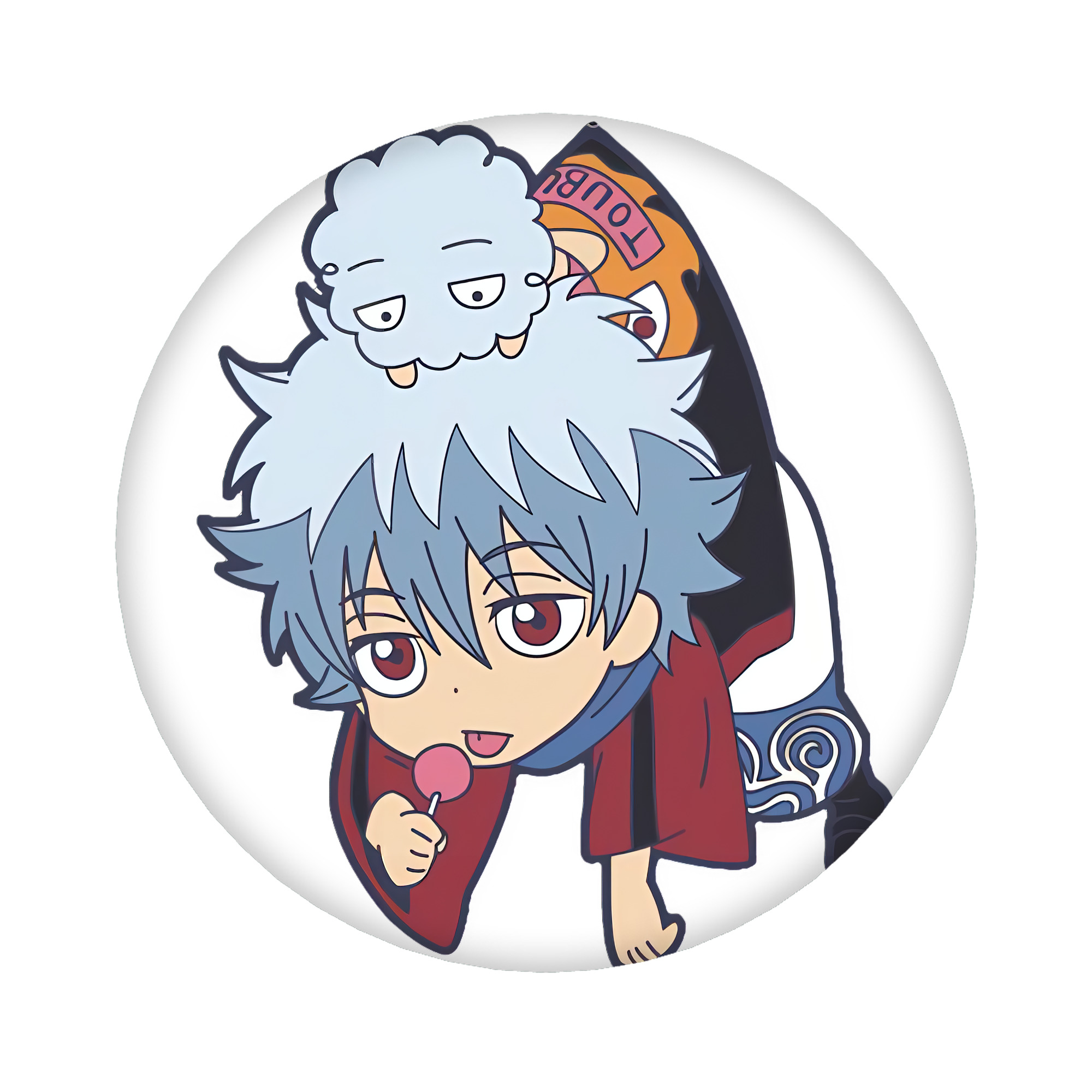 （画像用） ぎんたま 坂田銀時（さかたぎんとき） 神楽 志村新八（しむら しんぱち） GINTAMA Sakata Gintoki Kagura Shimura Shinpachi 6cm 缶バッジ 複数セット