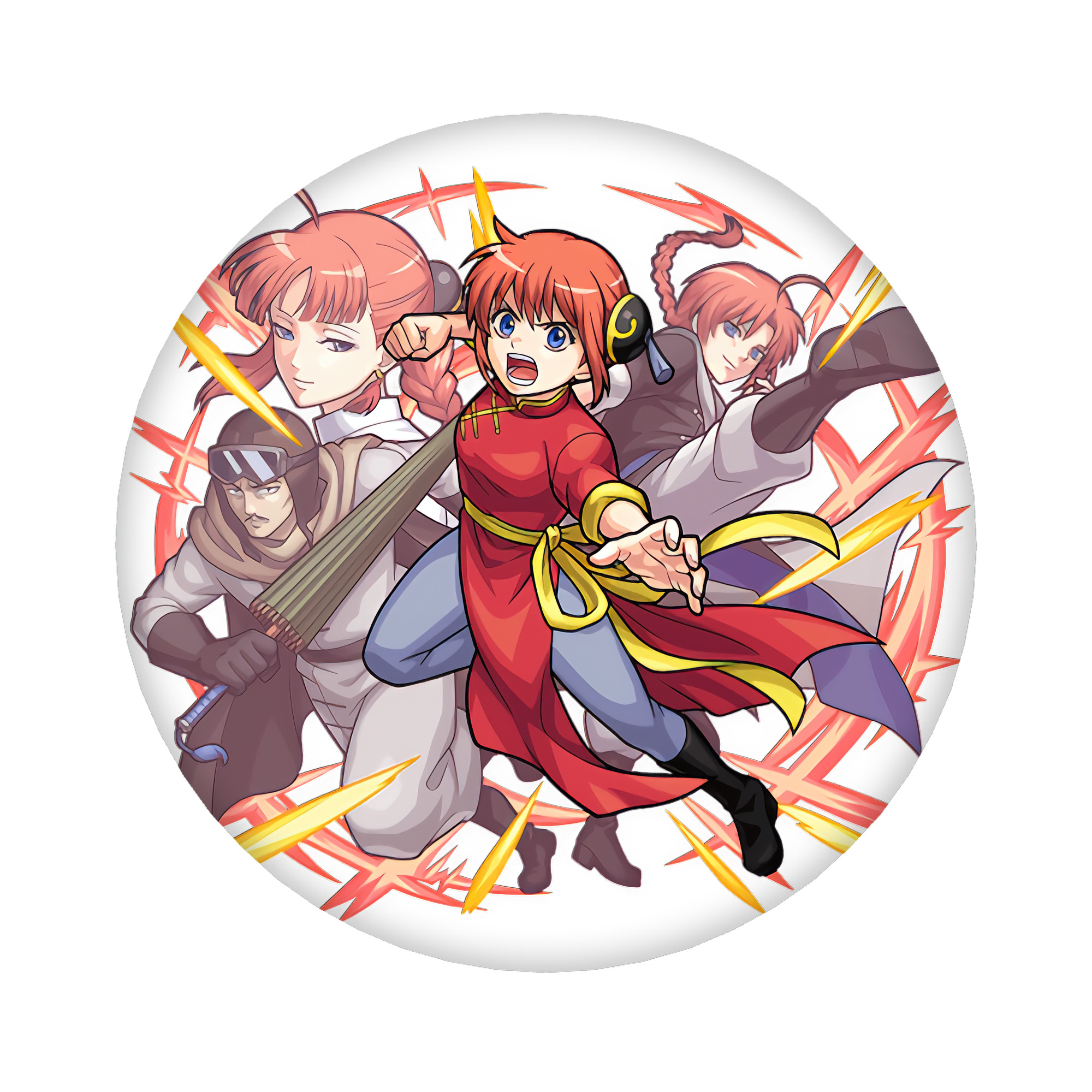 （画像用） ぎんたま 坂田銀時（さかたぎんとき） 神楽 志村新八（しむら しんぱち） GINTAMA Sakata Gintoki Kagura Shimura Shinpachi 6cm 缶バッジ 複数セット