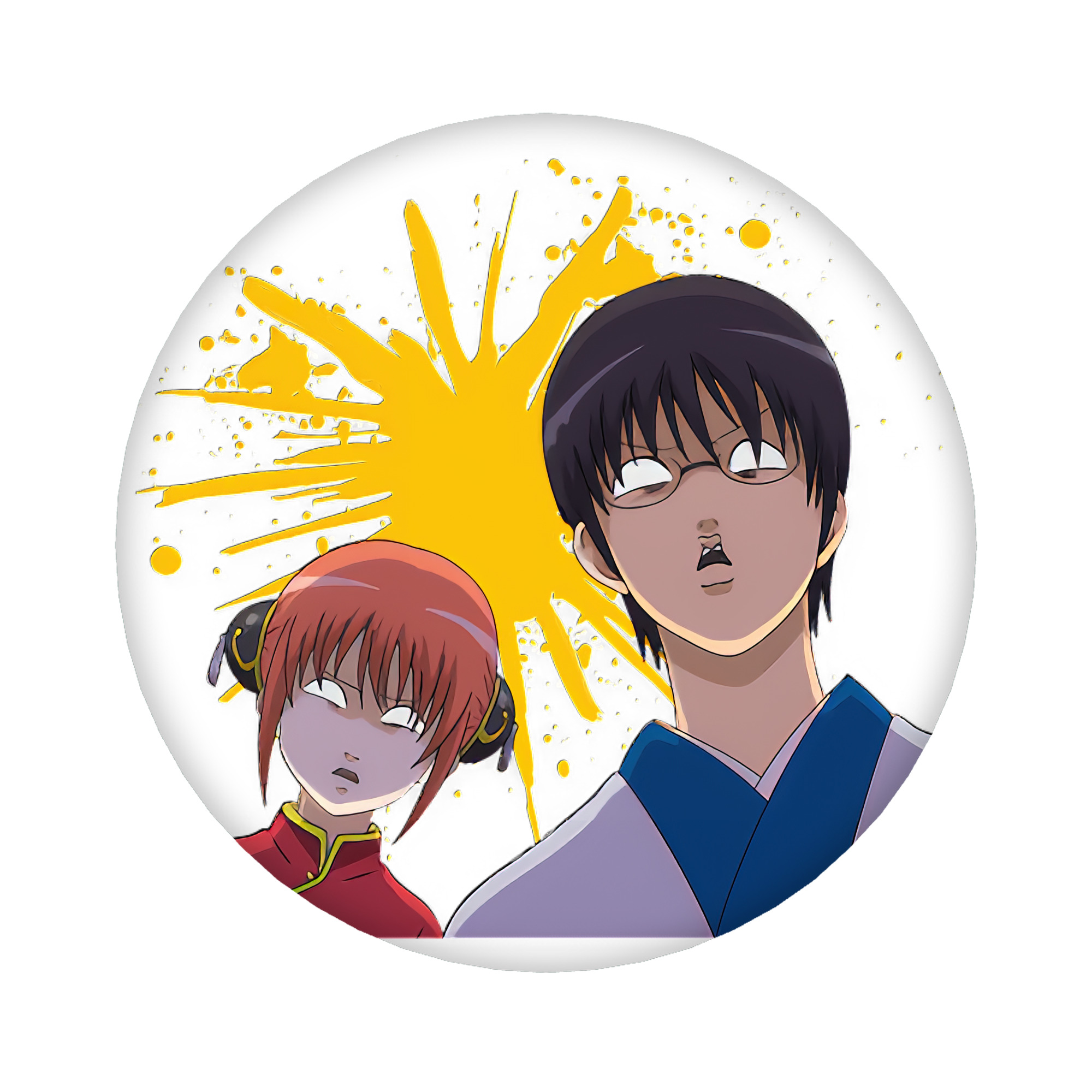 （画像用） ぎんたま 坂田銀時（さかたぎんとき） 神楽 志村新八（しむら しんぱち） GINTAMA Sakata Gintoki Kagura Shimura Shinpachi 6cm 缶バッジ 複数セット