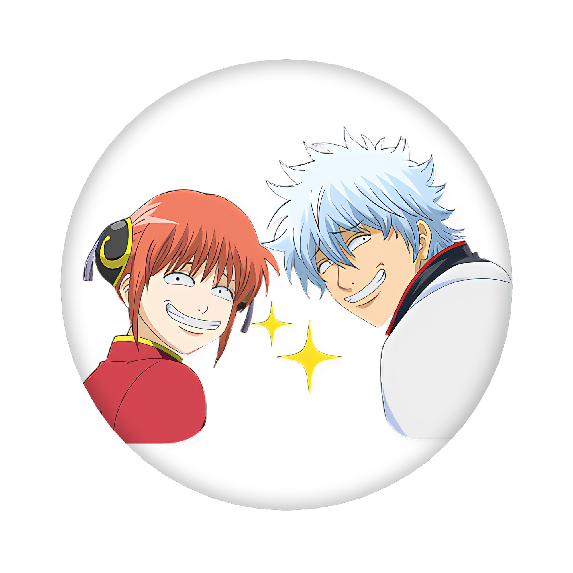（画像用） ぎんたま 坂田銀時（さかたぎんとき） 神楽 志村新八（しむら しんぱち） GINTAMA Sakata Gintoki Kagura Shimura Shinpachi 6cm 缶バッジ 複数セット