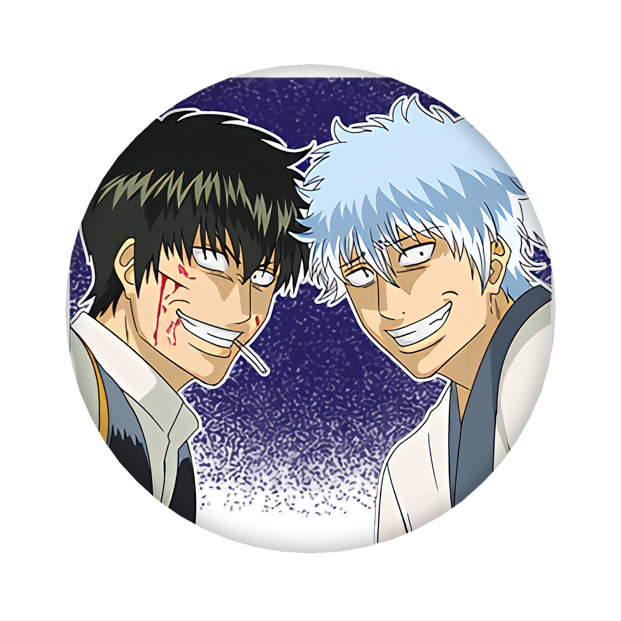 （画像用） ぎんたま 坂田銀時（さかたぎんとき） 神楽 志村新八（しむら しんぱち） GINTAMA Sakata Gintoki Kagura Shimura Shinpachi 6cm 缶バッジ 複数セット