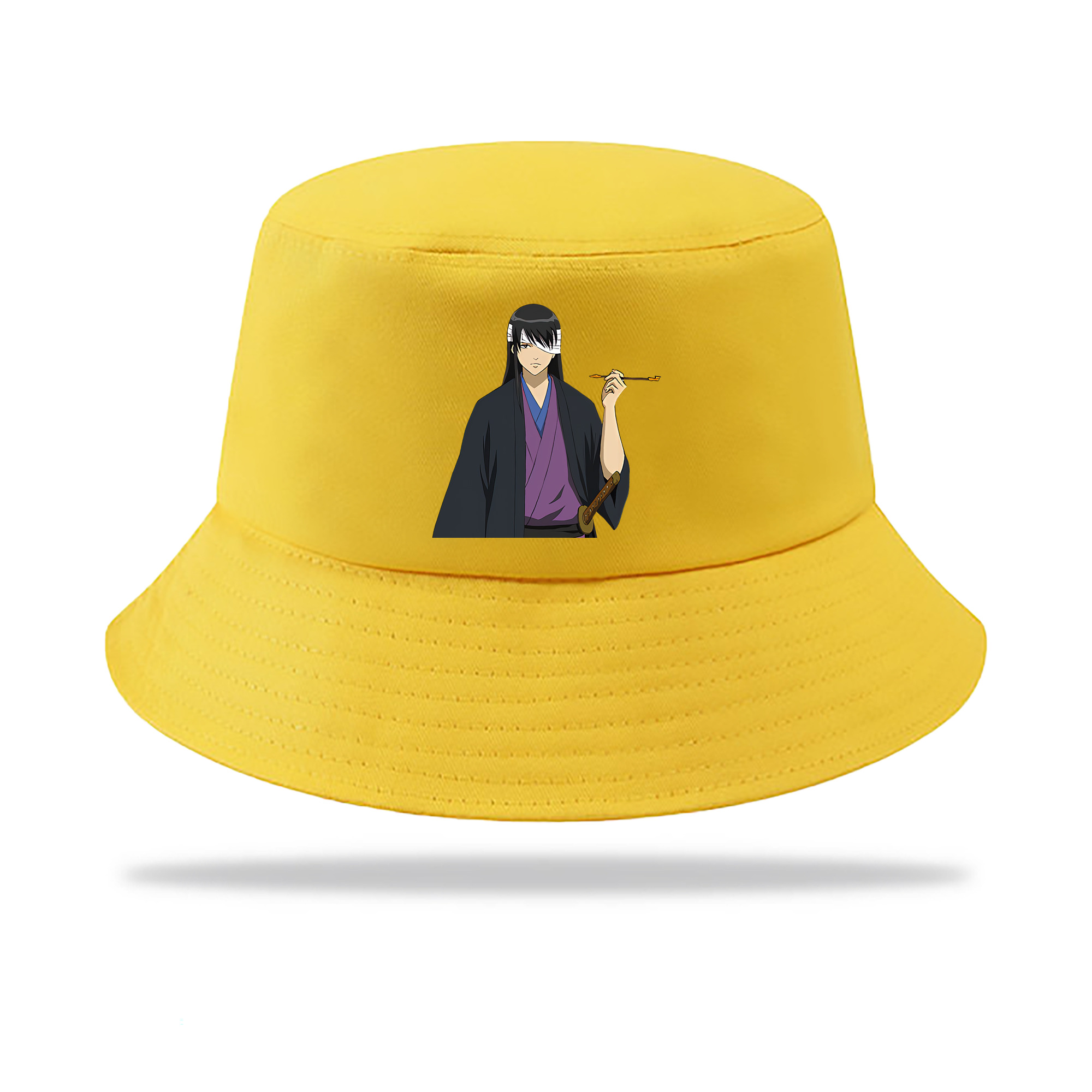 （画像用） ぎんたま 坂田銀時（さかたぎんとき） 神楽 志村新八（しむら しんぱち） GINTAMA Sakata Gintoki Kagura Shimura Shinpachi アウトドア日除けバケットハット