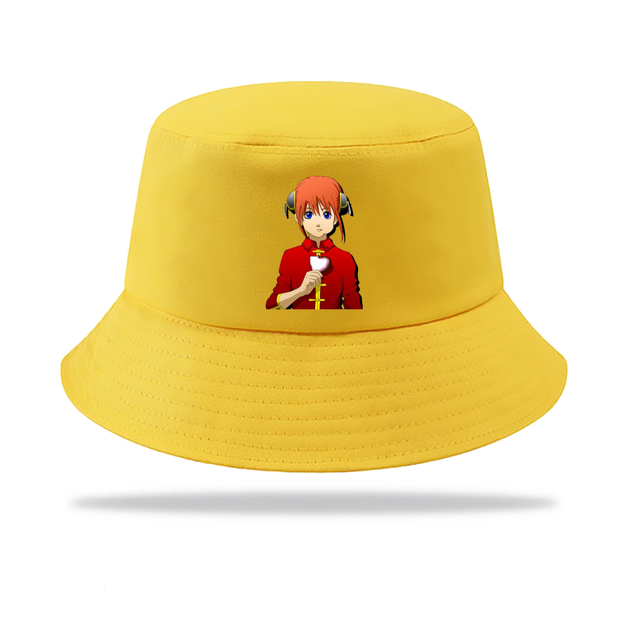 （画像用） ぎんたま 坂田銀時（さかたぎんとき） 神楽 志村新八（しむら しんぱち） GINTAMA Sakata Gintoki Kagura Shimura Shinpachi アウトドア日除けバケットハット