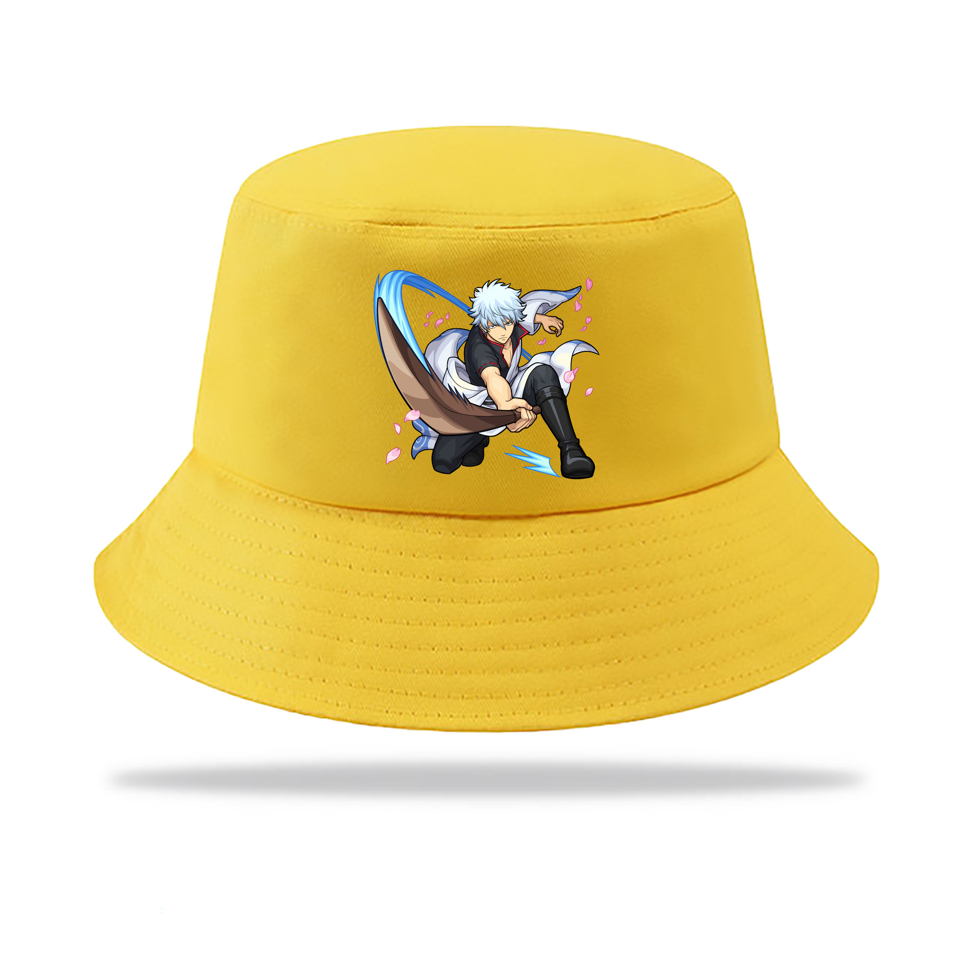 （画像用） ぎんたま 坂田銀時（さかたぎんとき） 神楽 志村新八（しむら しんぱち） GINTAMA Sakata Gintoki Kagura Shimura Shinpachi アウトドア日除けバケットハット