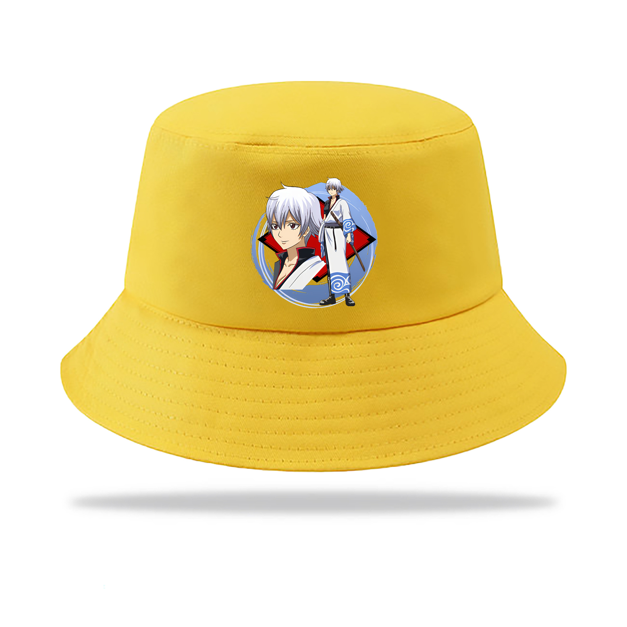 （画像用） ぎんたま 坂田銀時（さかたぎんとき） 神楽 志村新八（しむら しんぱち） GINTAMA Sakata Gintoki Kagura Shimura Shinpachi アウトドア日除けバケットハット