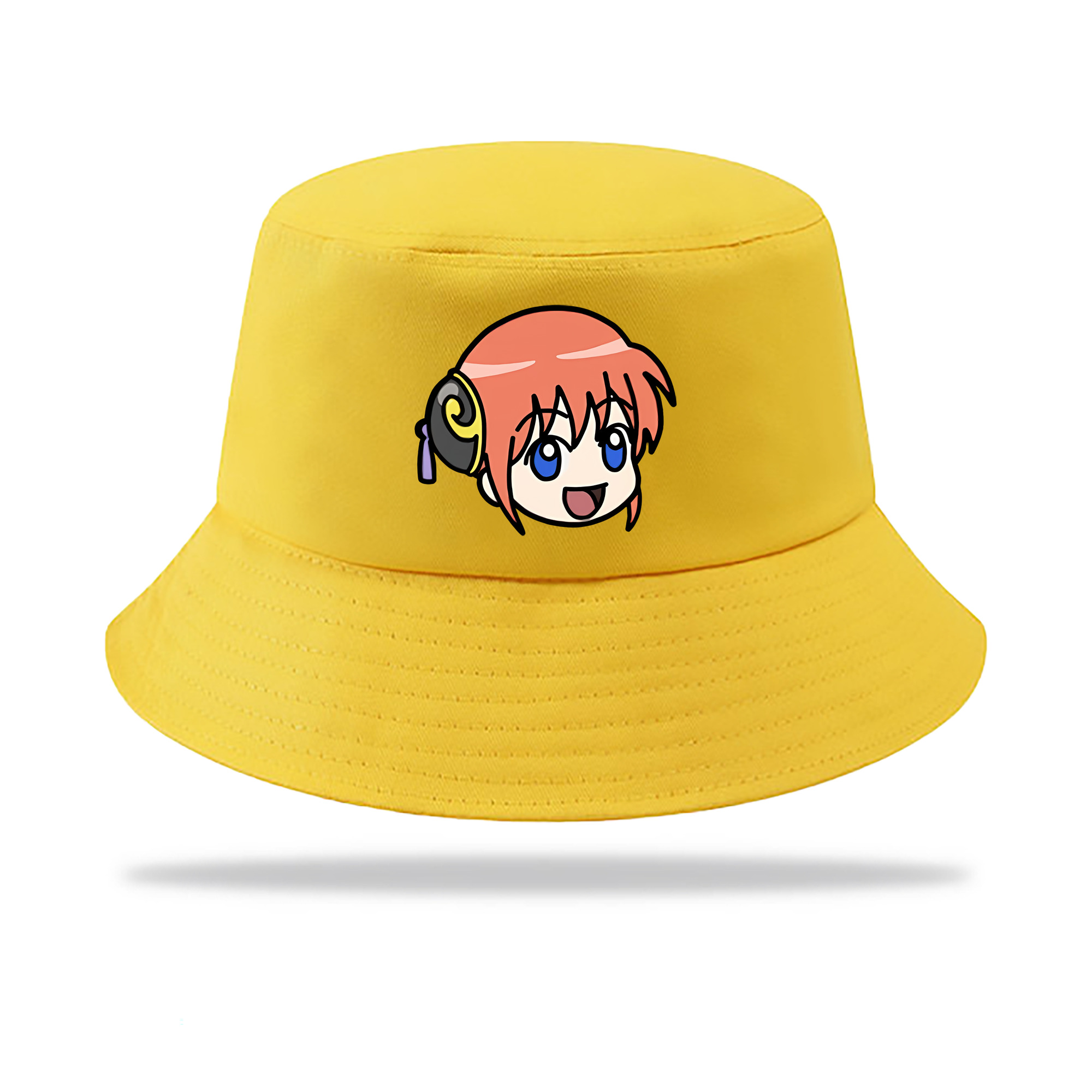 （画像用） ぎんたま 坂田銀時（さかたぎんとき） 神楽 志村新八（しむら しんぱち） GINTAMA Sakata Gintoki Kagura Shimura Shinpachi アウトドア日除けバケットハット
