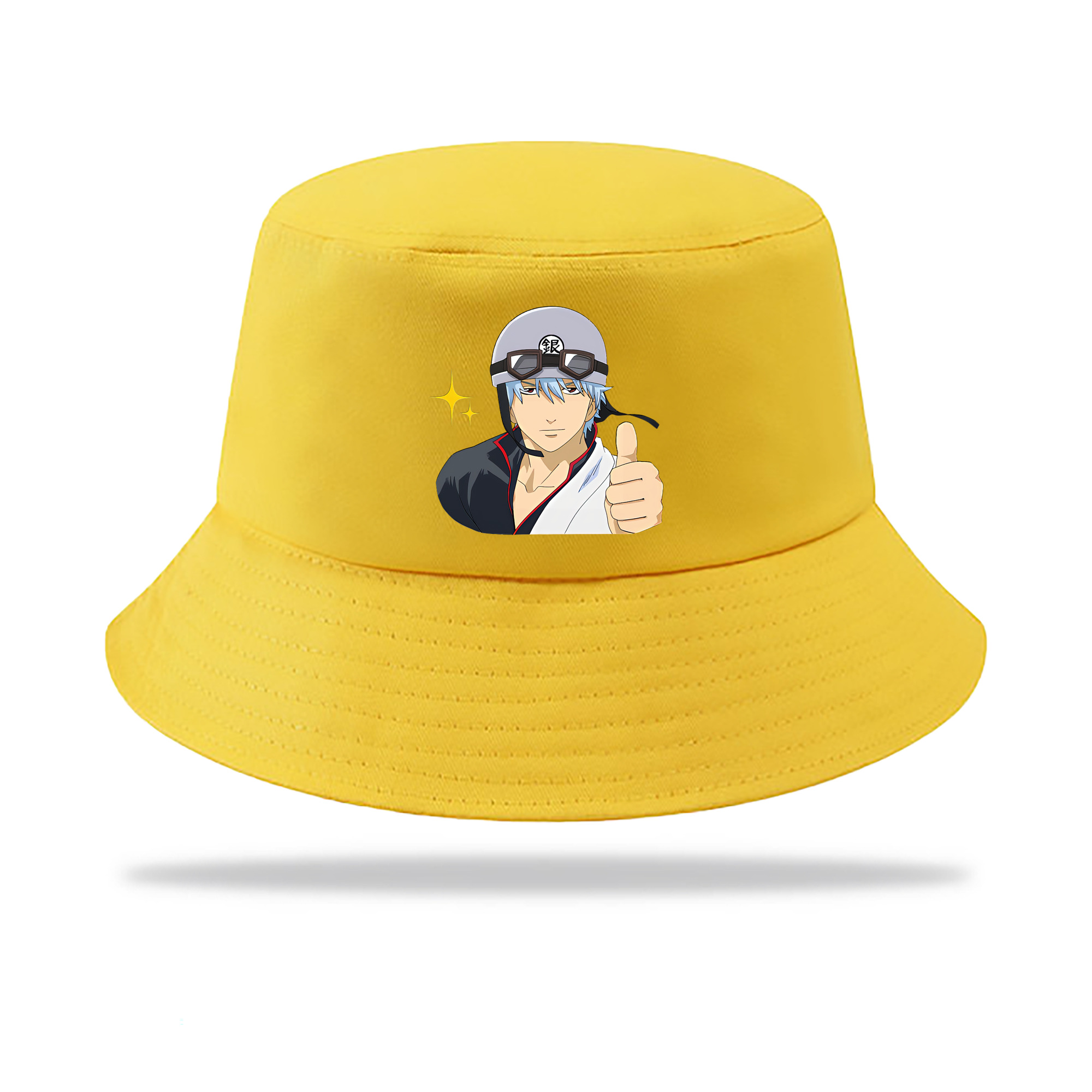 （画像用） ぎんたま 坂田銀時（さかたぎんとき） 神楽 志村新八（しむら しんぱち） GINTAMA Sakata Gintoki Kagura Shimura Shinpachi アウトドア日除けバケットハット