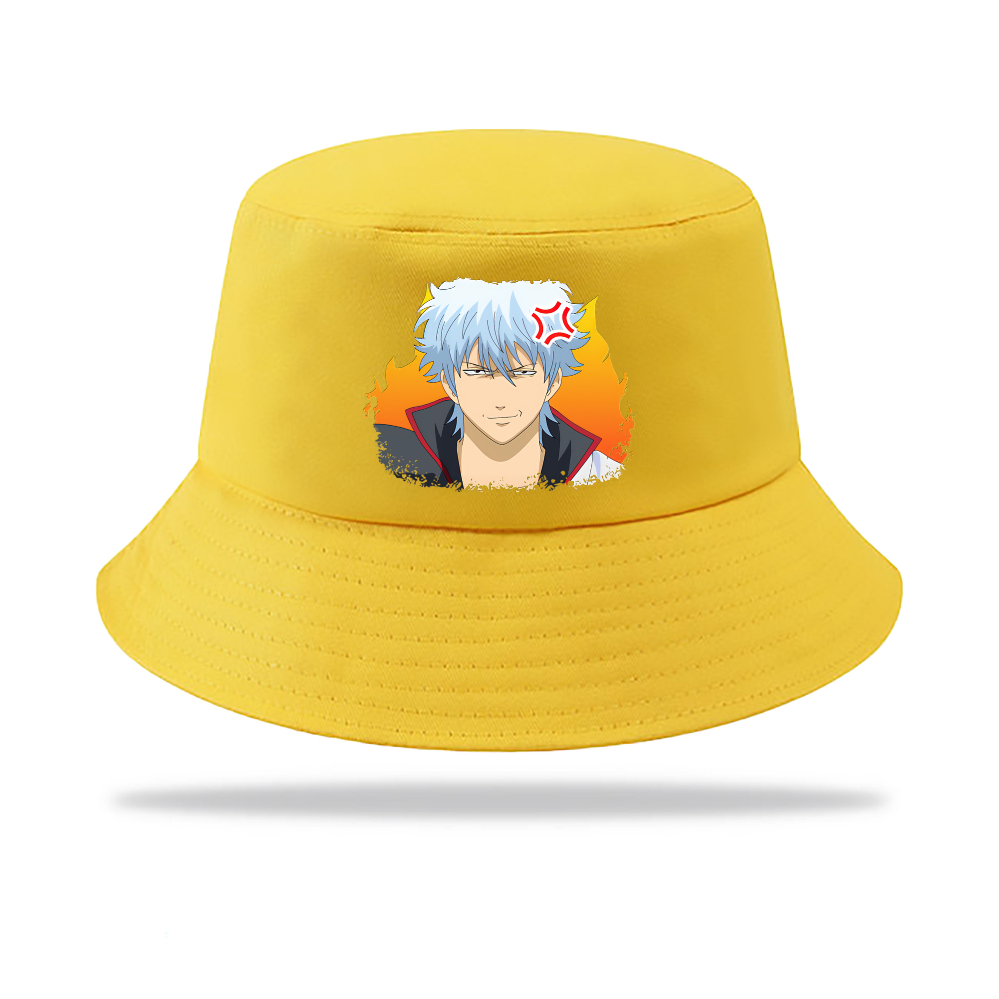 （画像用） ぎんたま 坂田銀時（さかたぎんとき） 神楽 志村新八（しむら しんぱち） GINTAMA Sakata Gintoki Kagura Shimura Shinpachi アウトドア日除けバケットハット