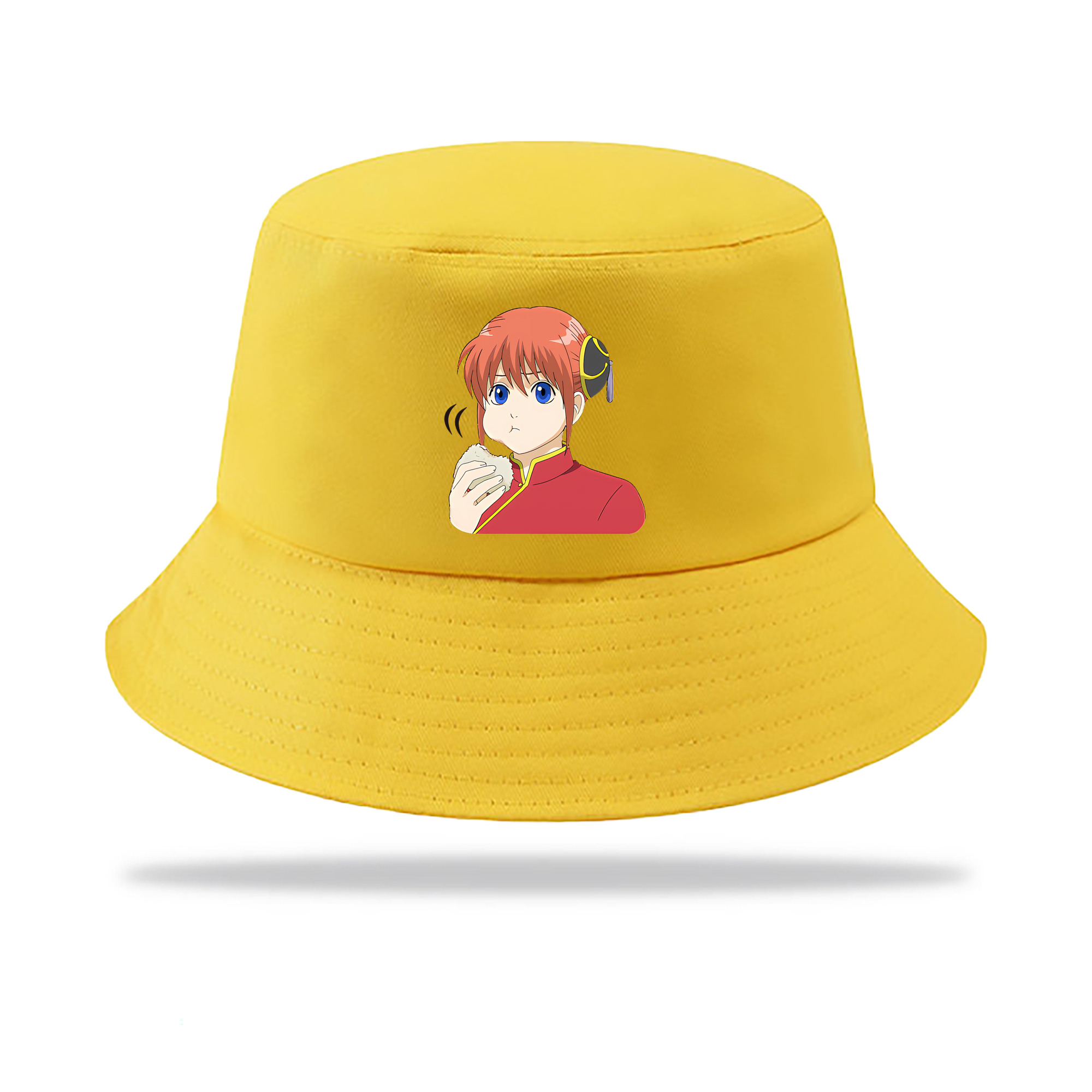 （画像用） ぎんたま 坂田銀時（さかたぎんとき） 神楽 志村新八（しむら しんぱち） GINTAMA Sakata Gintoki Kagura Shimura Shinpachi アウトドア日除けバケットハット