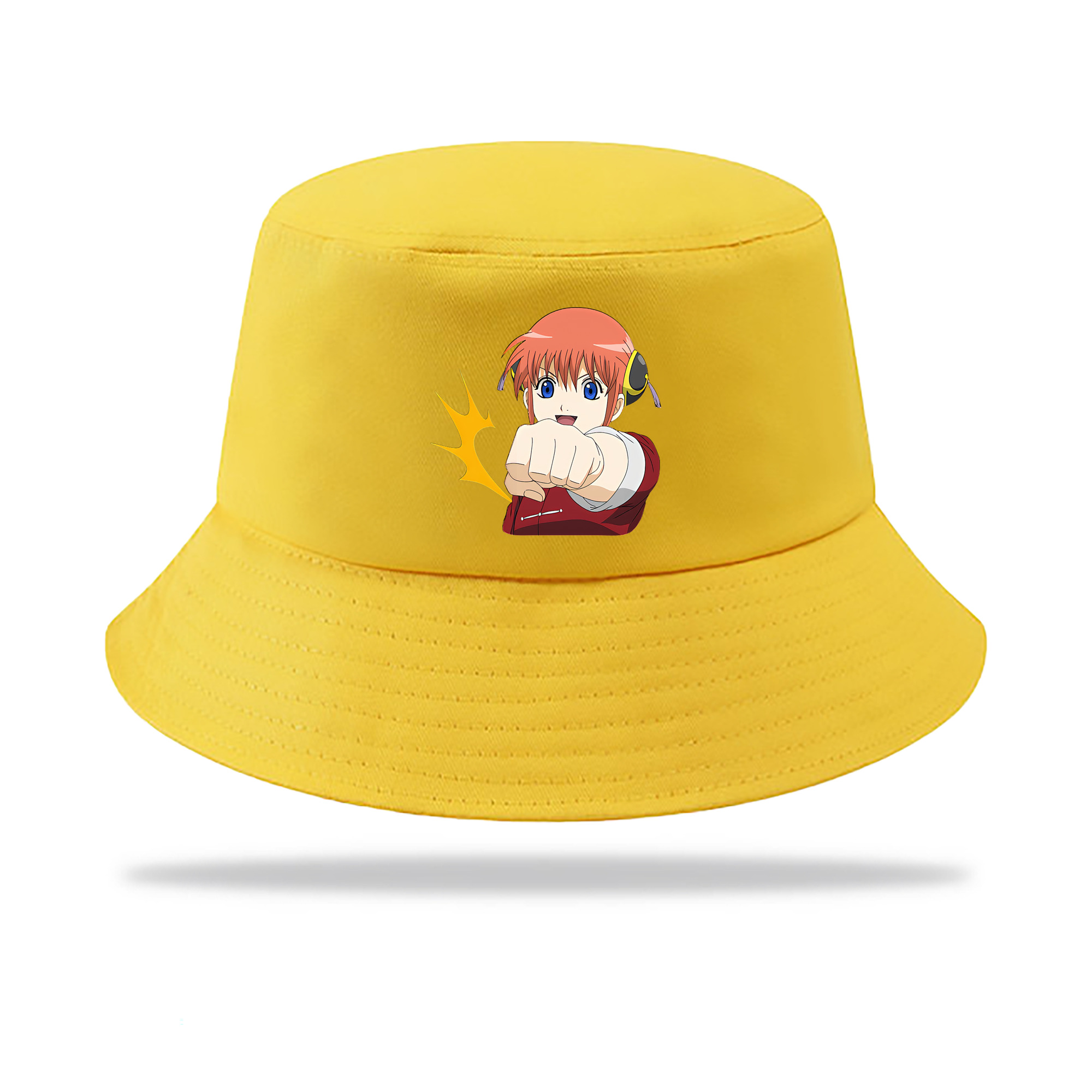 （画像用） ぎんたま 坂田銀時（さかたぎんとき） 神楽 志村新八（しむら しんぱち） GINTAMA Sakata Gintoki Kagura Shimura Shinpachi アウトドア日除けバケットハット