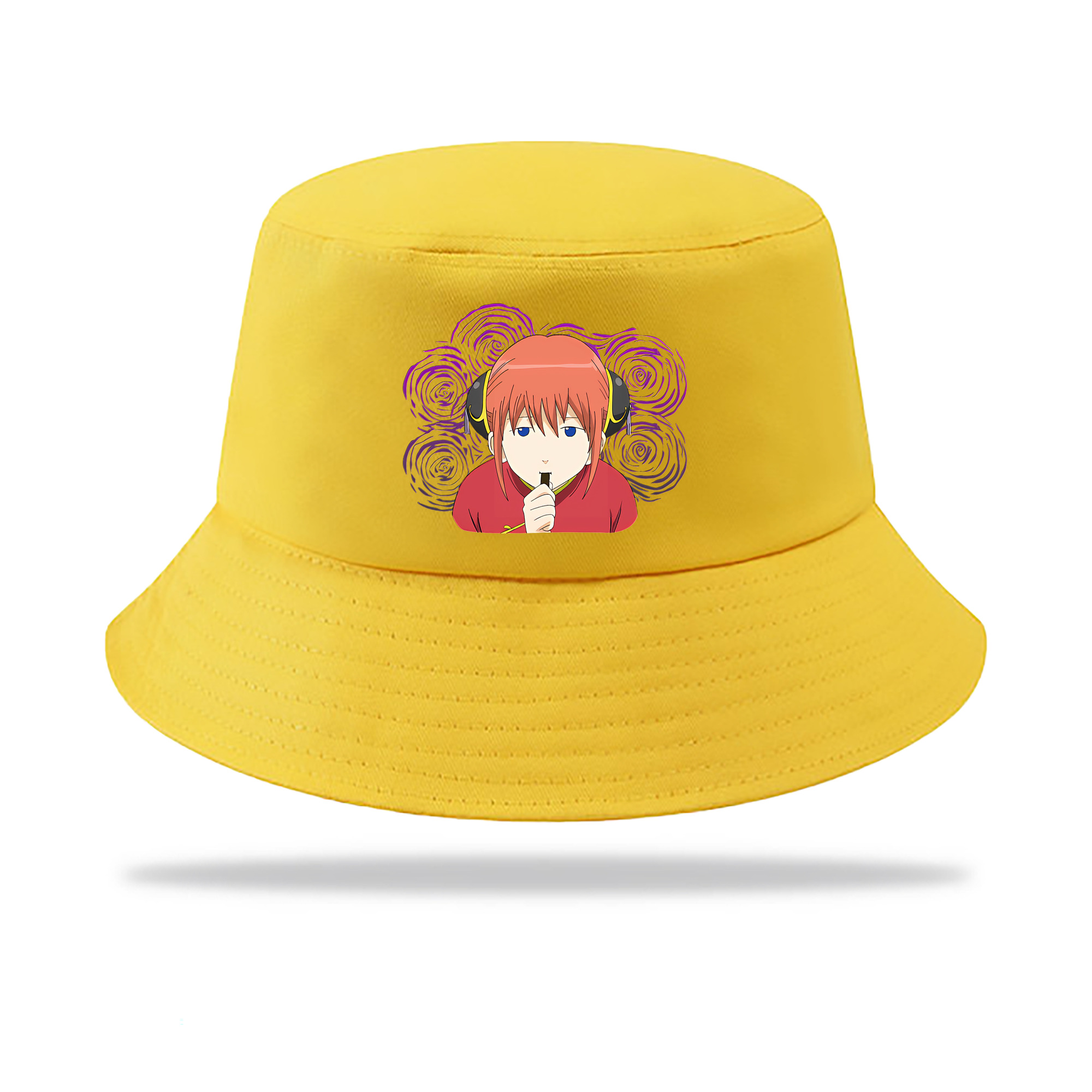 （画像用） ぎんたま 坂田銀時（さかたぎんとき） 神楽 志村新八（しむら しんぱち） GINTAMA Sakata Gintoki Kagura Shimura Shinpachi アウトドア日除けバケットハット