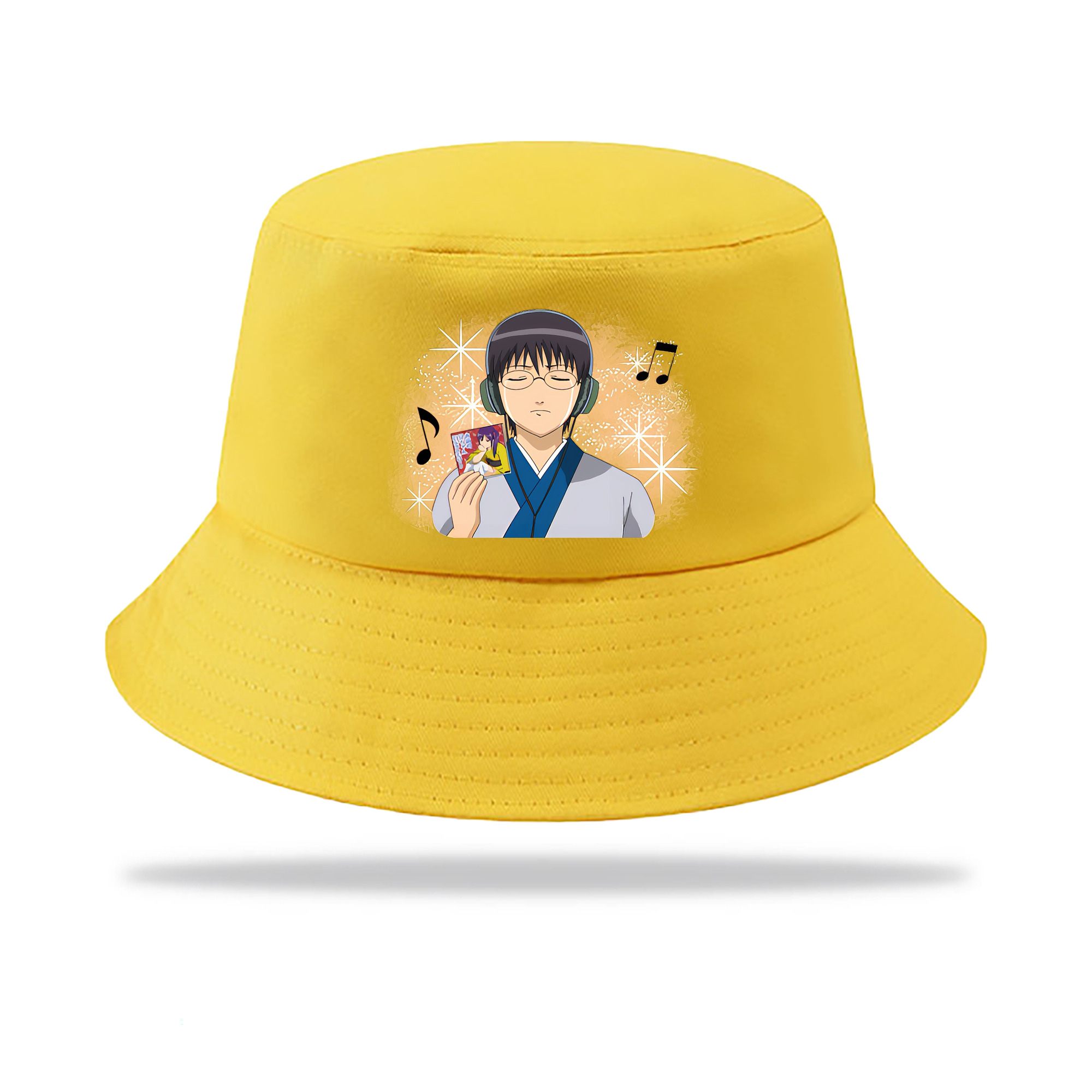 （画像用） ぎんたま 坂田銀時（さかたぎんとき） 神楽 志村新八（しむら しんぱち） GINTAMA Sakata Gintoki Kagura Shimura Shinpachi アウトドア日除けバケットハット