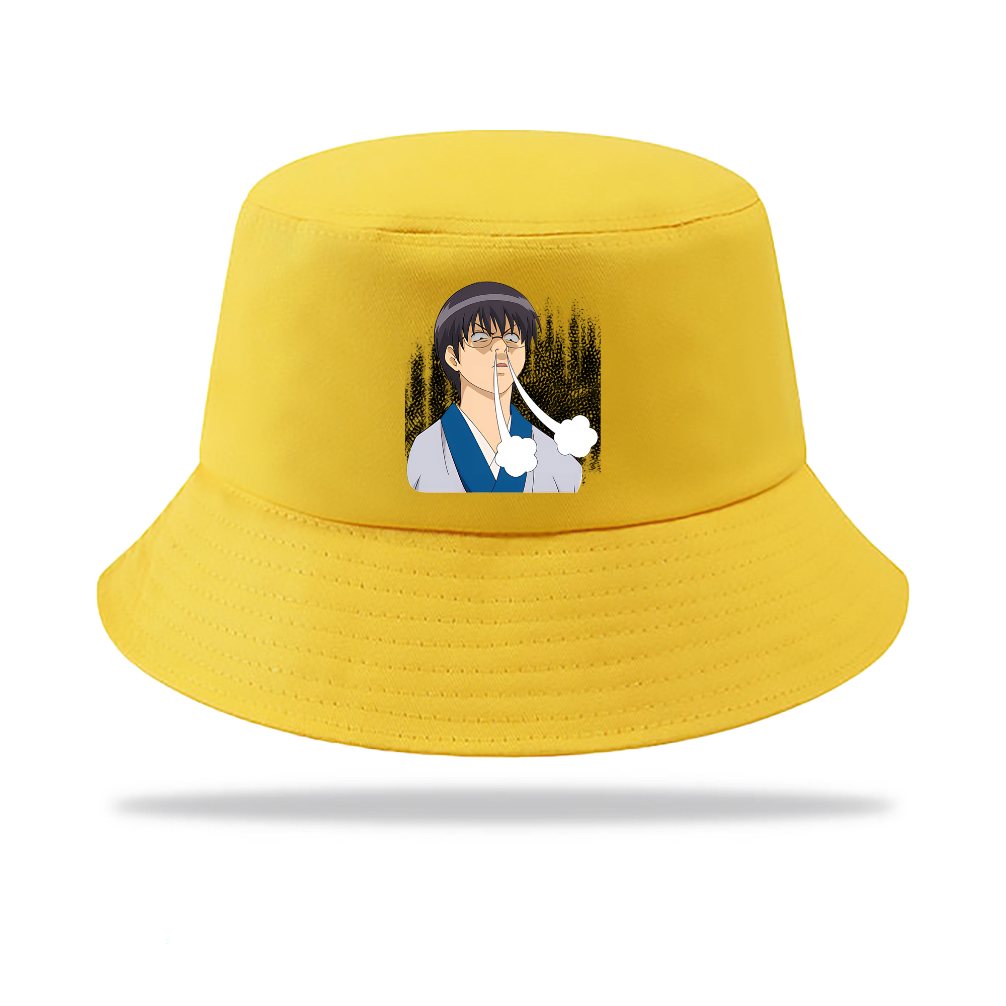 （画像用） ぎんたま 坂田銀時（さかたぎんとき） 神楽 志村新八（しむら しんぱち） GINTAMA Sakata Gintoki Kagura Shimura Shinpachi アウトドア日除けバケットハット