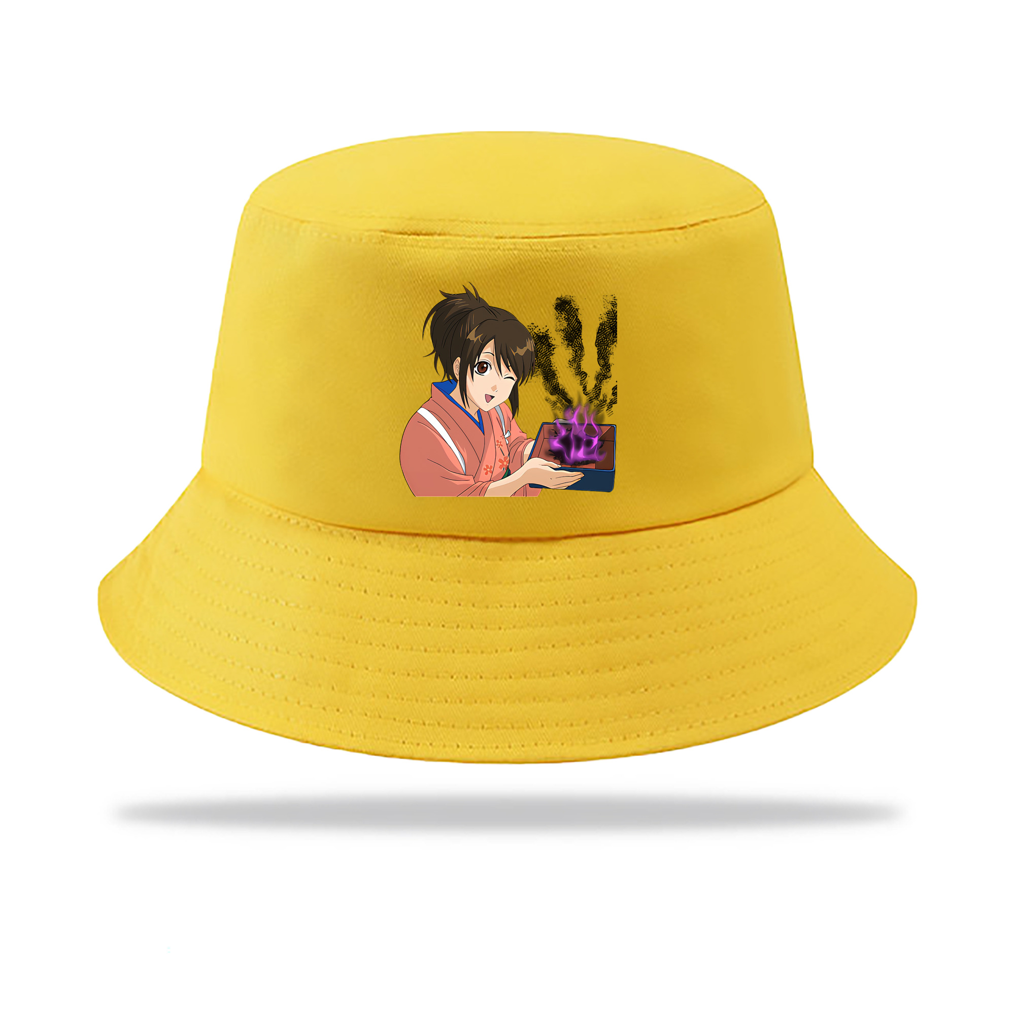 （画像用） ぎんたま 坂田銀時（さかたぎんとき） 神楽 志村新八（しむら しんぱち） GINTAMA Sakata Gintoki Kagura Shimura Shinpachi アウトドア日除けバケットハット