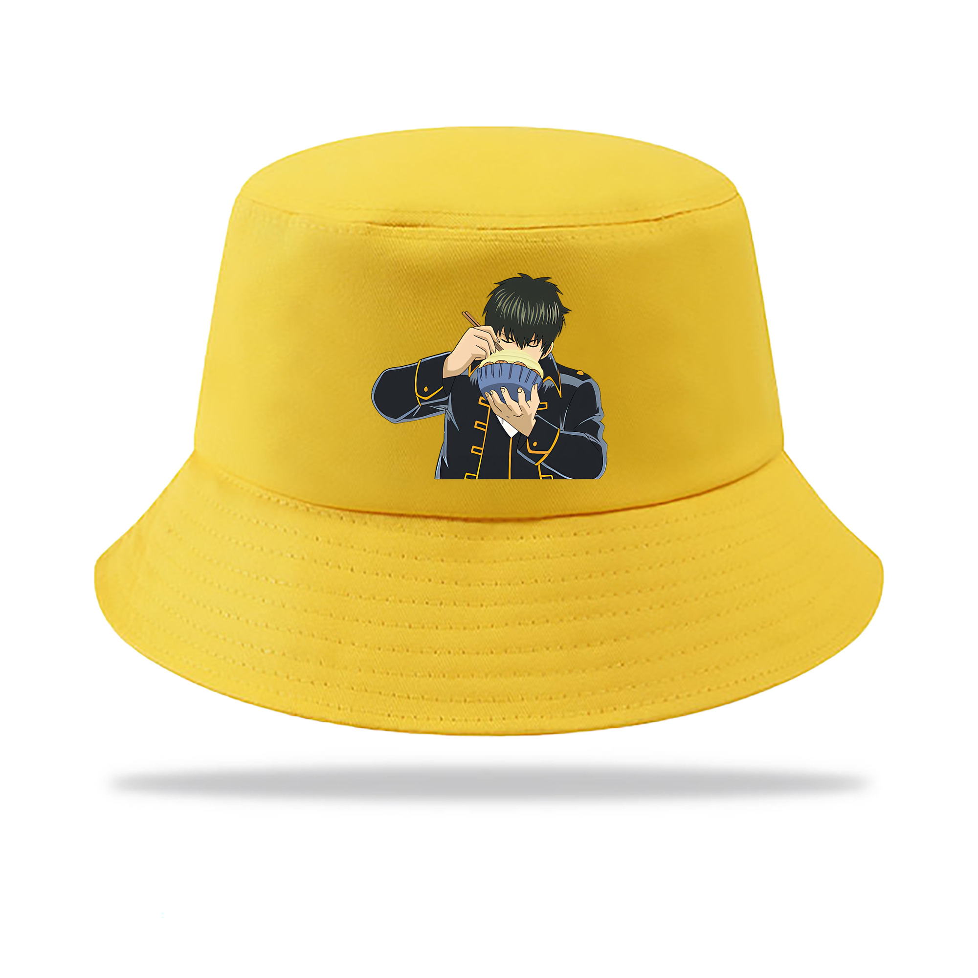（画像用） ぎんたま 坂田銀時（さかたぎんとき） 神楽 志村新八（しむら しんぱち） GINTAMA Sakata Gintoki Kagura Shimura Shinpachi アウトドア日除けバケットハット
