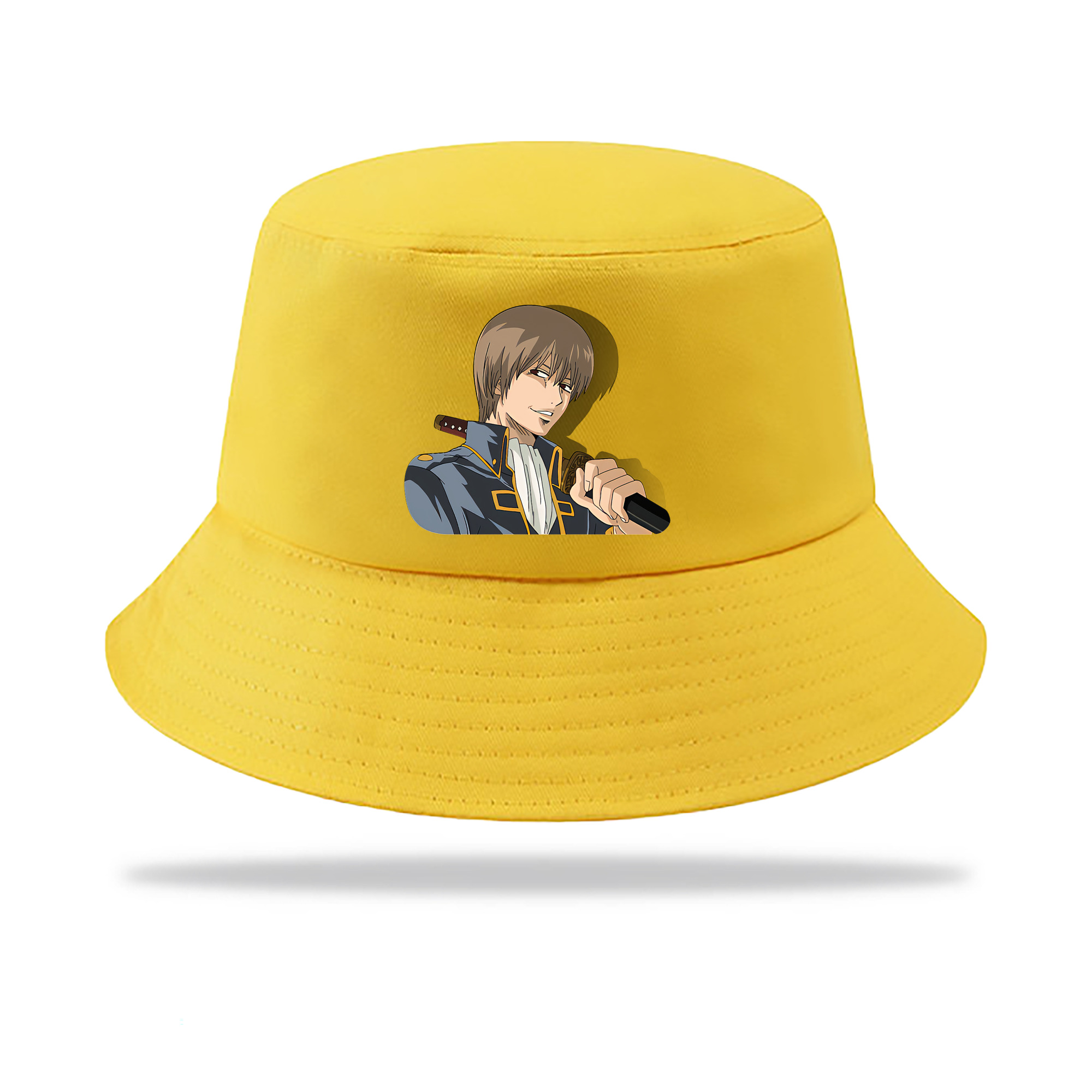 （画像用） ぎんたま 坂田銀時（さかたぎんとき） 神楽 志村新八（しむら しんぱち） GINTAMA Sakata Gintoki Kagura Shimura Shinpachi アウトドア日除けバケットハット