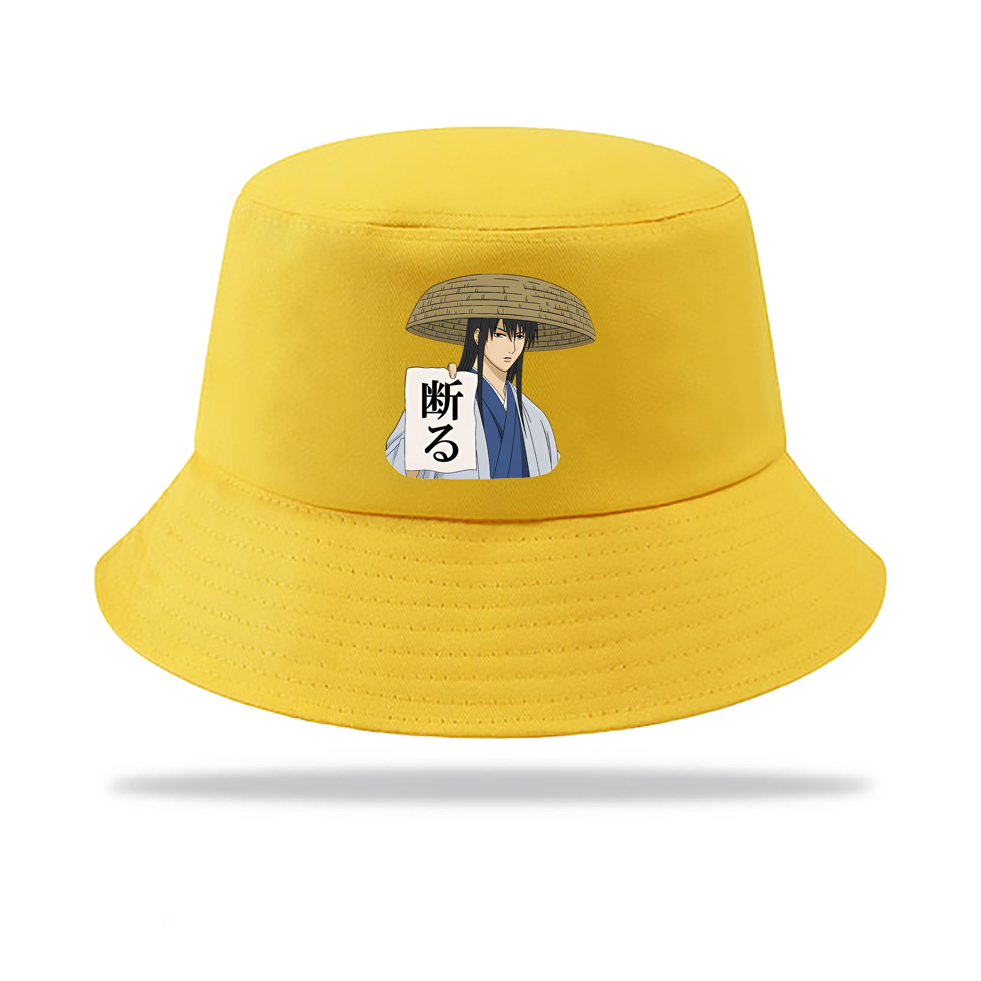 （画像用） ぎんたま 坂田銀時（さかたぎんとき） 神楽 志村新八（しむら しんぱち） GINTAMA Sakata Gintoki Kagura Shimura Shinpachi アウトドア日除けバケットハット