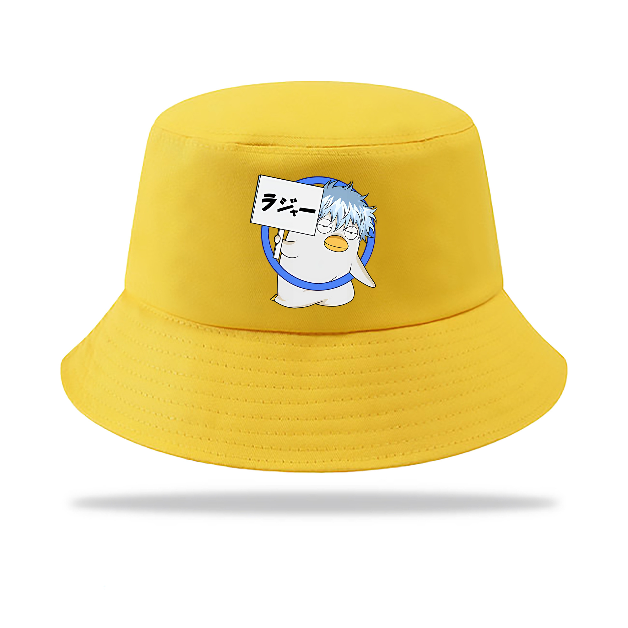 （画像用） ぎんたま 坂田銀時（さかたぎんとき） 神楽 志村新八（しむら しんぱち） GINTAMA Sakata Gintoki Kagura Shimura Shinpachi アウトドア日除けバケットハット