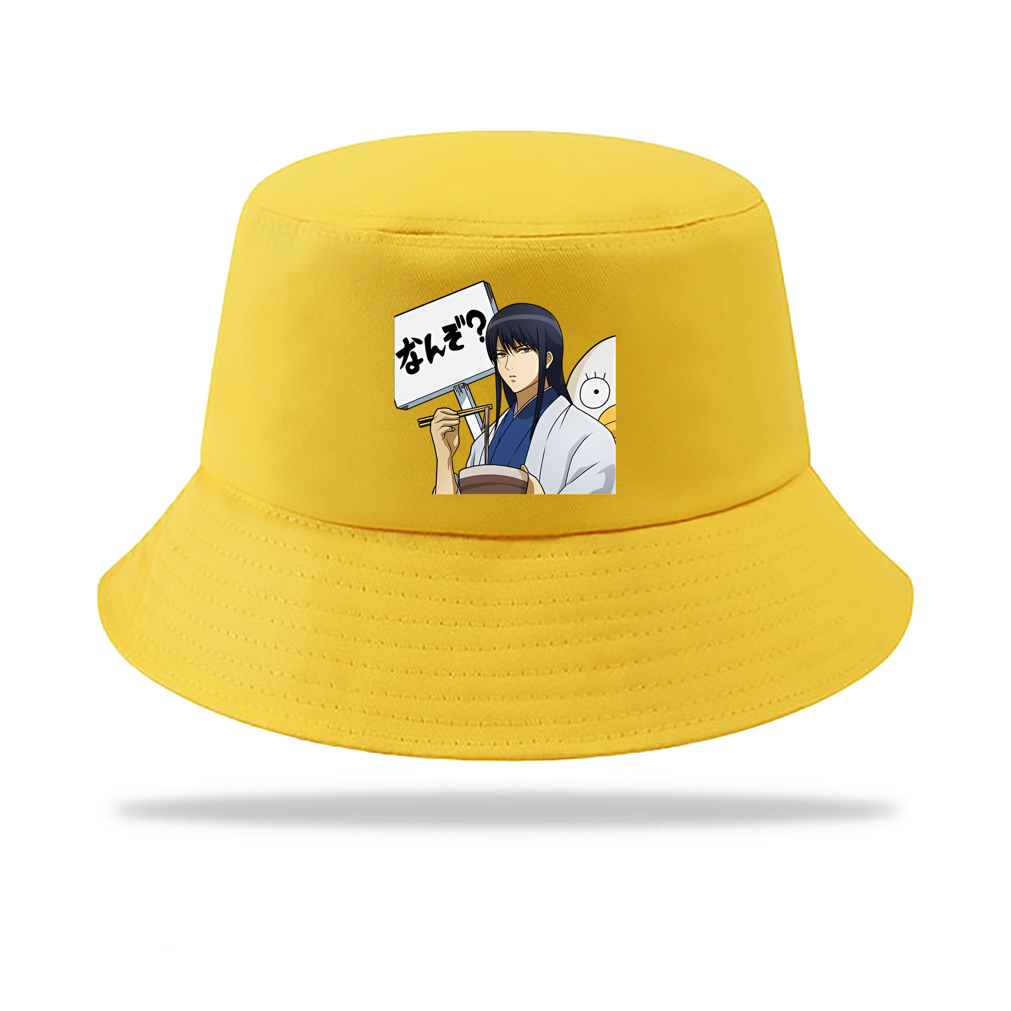 （画像用） ぎんたま 坂田銀時（さかたぎんとき） 神楽 志村新八（しむら しんぱち） GINTAMA Sakata Gintoki Kagura Shimura Shinpachi アウトドア日除けバケットハット