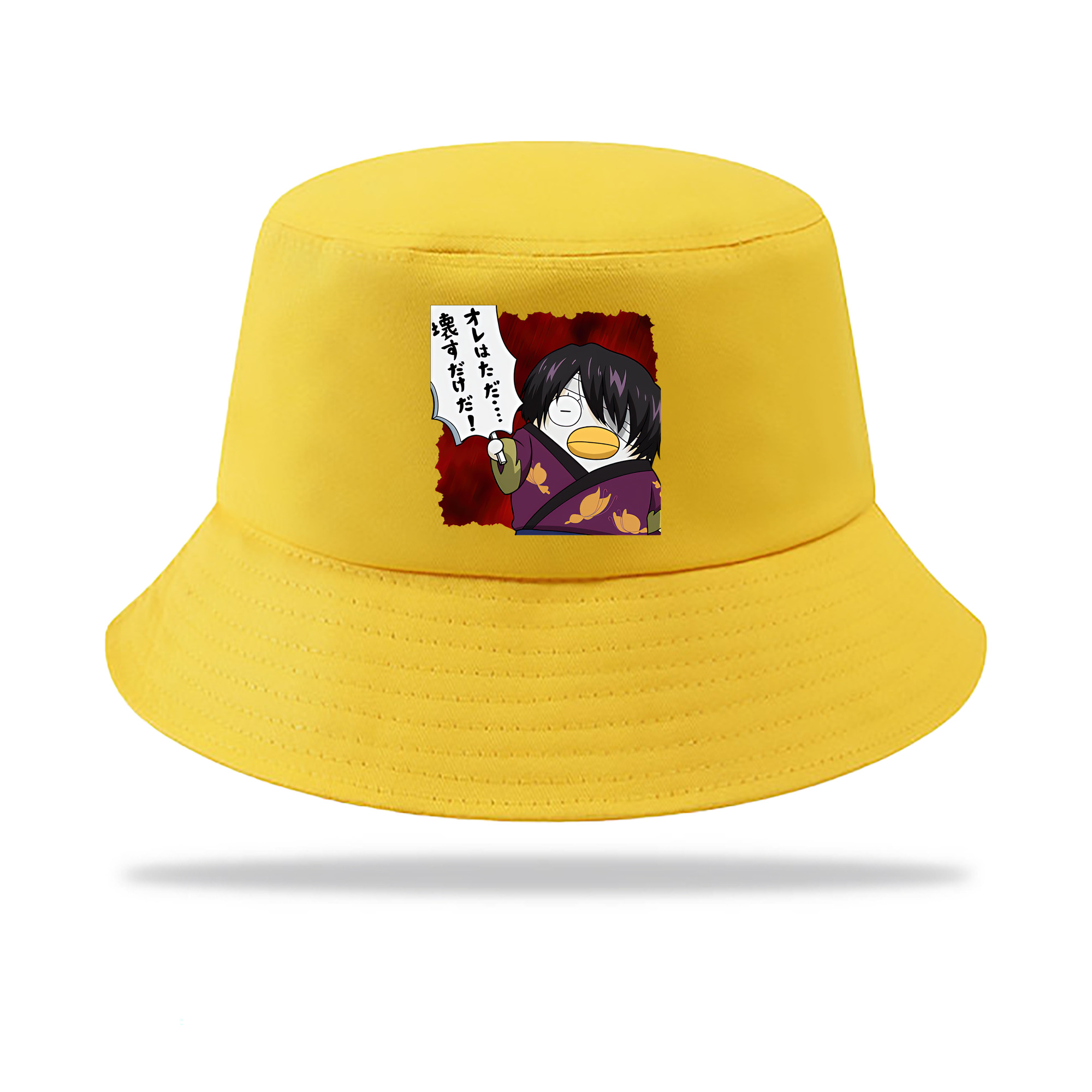 （画像用） ぎんたま 坂田銀時（さかたぎんとき） 神楽 志村新八（しむら しんぱち） GINTAMA Sakata Gintoki Kagura Shimura Shinpachi アウトドア日除けバケットハット