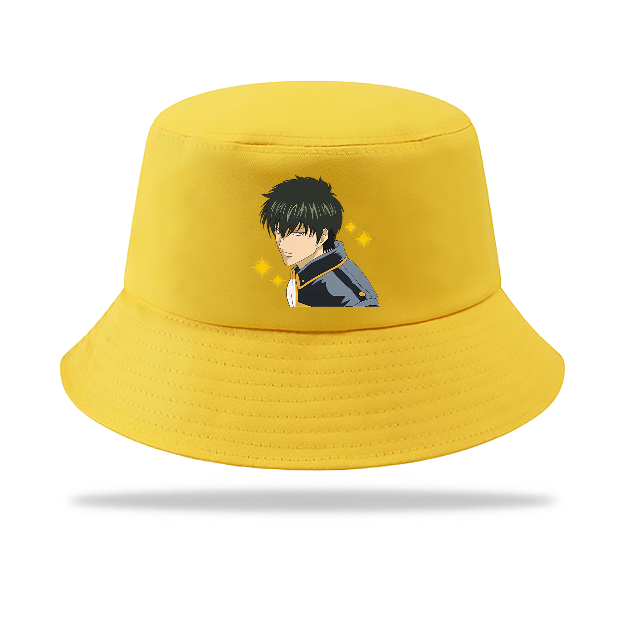 （画像用） ぎんたま 坂田銀時（さかたぎんとき） 神楽 志村新八（しむら しんぱち） GINTAMA Sakata Gintoki Kagura Shimura Shinpachi アウトドア日除けバケットハット