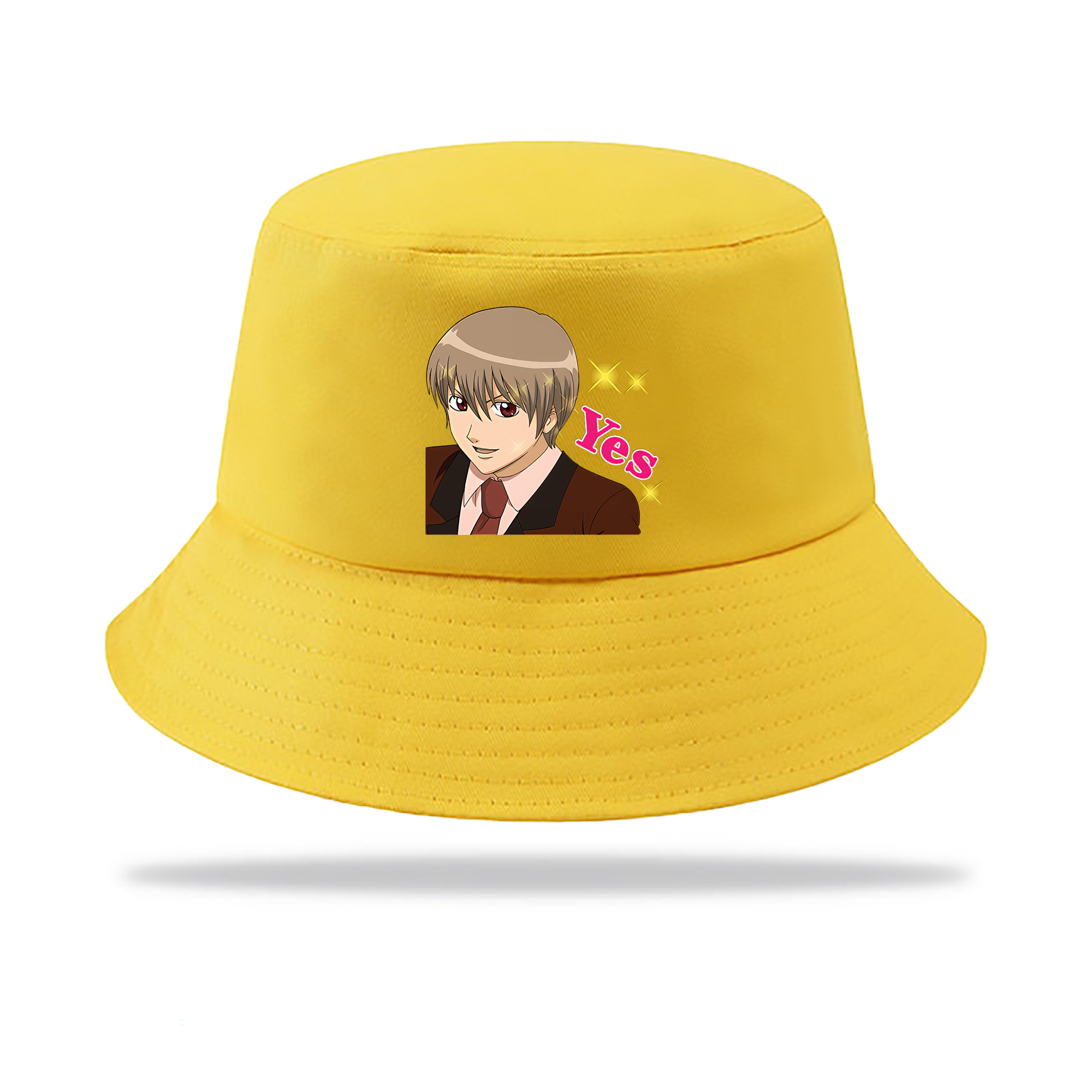 （画像用） ぎんたま 坂田銀時（さかたぎんとき） 神楽 志村新八（しむら しんぱち） GINTAMA Sakata Gintoki Kagura Shimura Shinpachi アウトドア日除けバケットハット