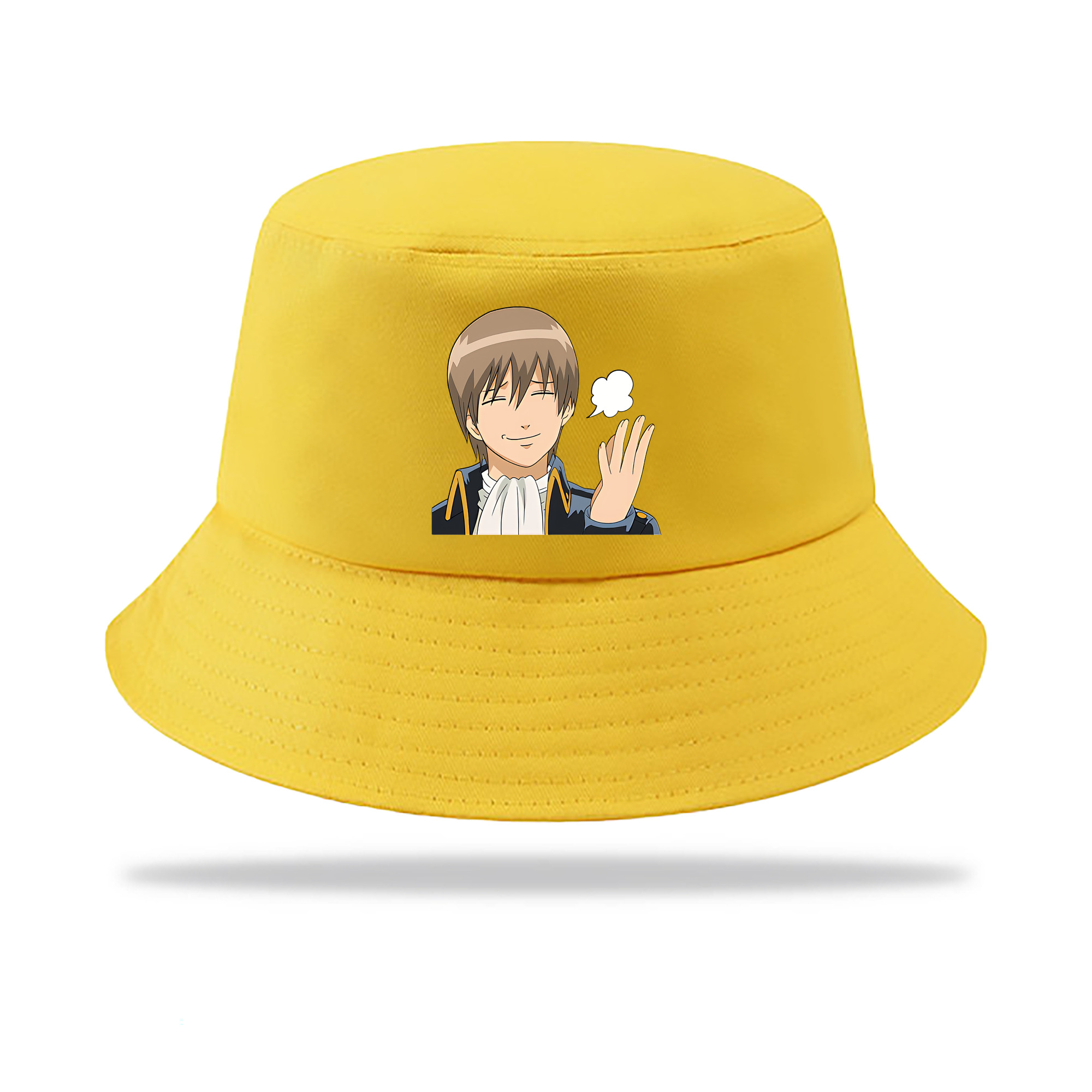 （画像用） ぎんたま 坂田銀時（さかたぎんとき） 神楽 志村新八（しむら しんぱち） GINTAMA Sakata Gintoki Kagura Shimura Shinpachi アウトドア日除けバケットハット