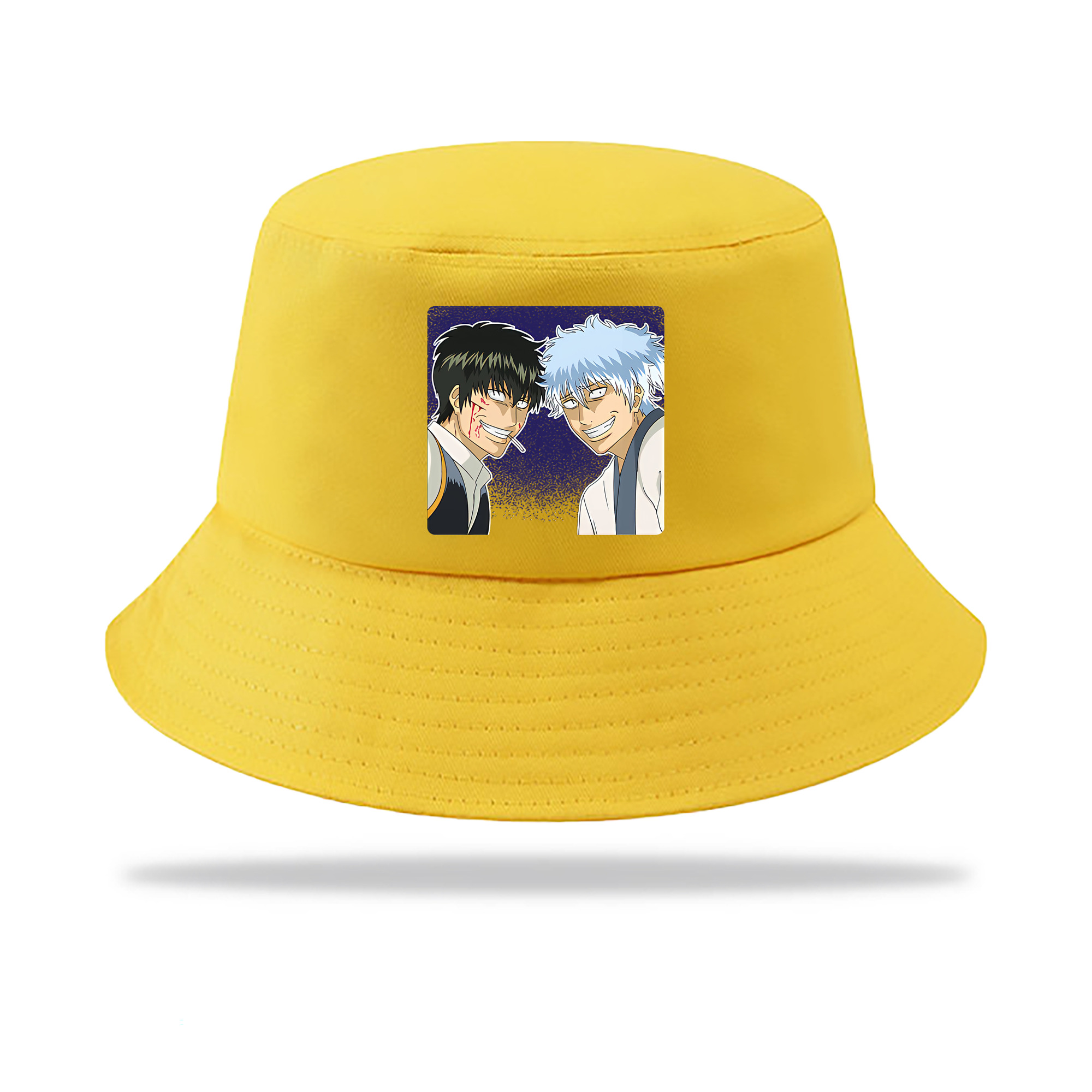 （画像用） ぎんたま 坂田銀時（さかたぎんとき） 神楽 志村新八（しむら しんぱち） GINTAMA Sakata Gintoki Kagura Shimura Shinpachi アウトドア日除けバケットハット