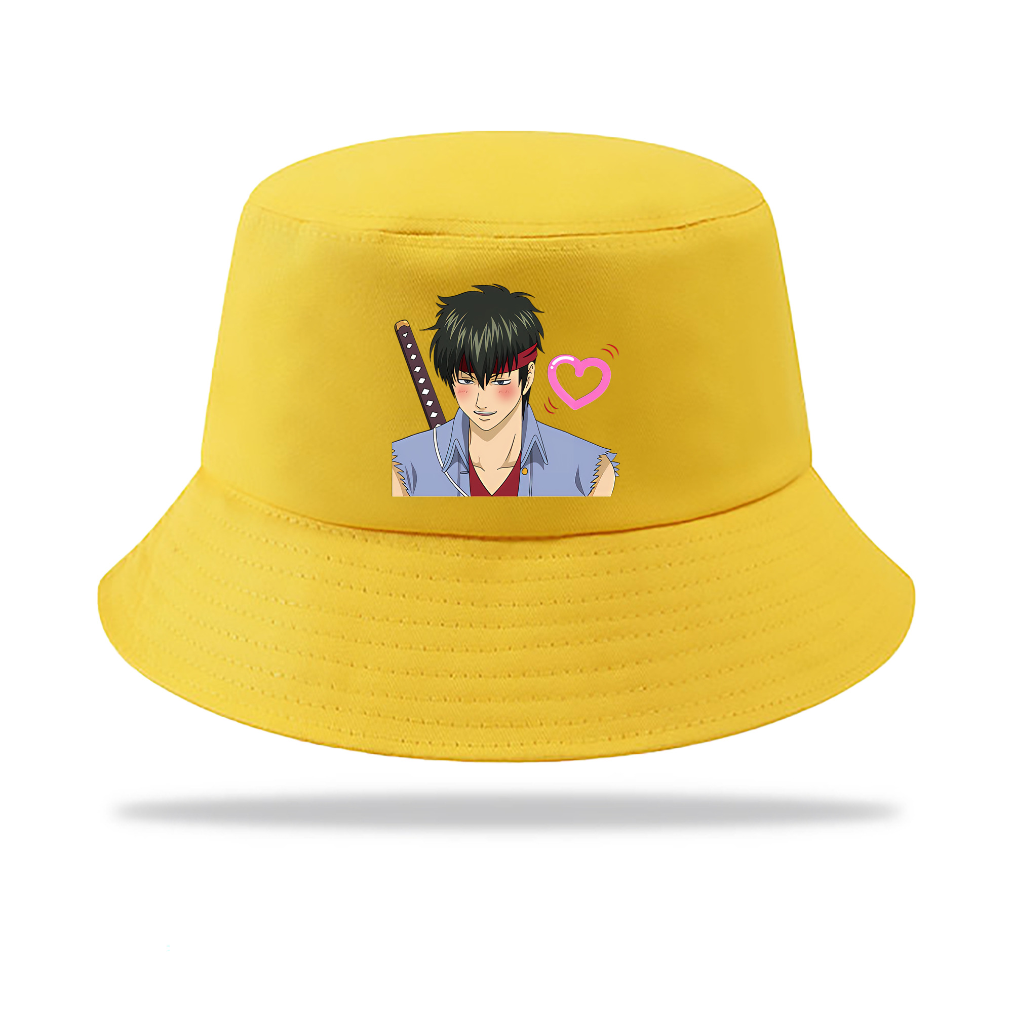 （画像用） ぎんたま 坂田銀時（さかたぎんとき） 神楽 志村新八（しむら しんぱち） GINTAMA Sakata Gintoki Kagura Shimura Shinpachi アウトドア日除けバケットハット
