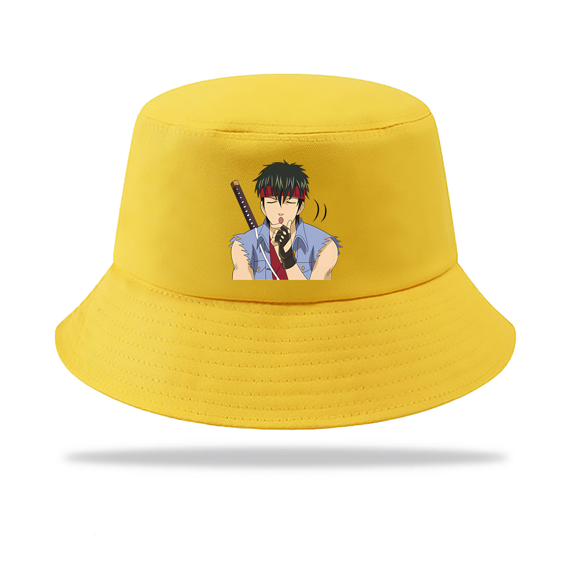 （画像用） ぎんたま 坂田銀時（さかたぎんとき） 神楽 志村新八（しむら しんぱち） GINTAMA Sakata Gintoki Kagura Shimura Shinpachi アウトドア日除けバケットハット