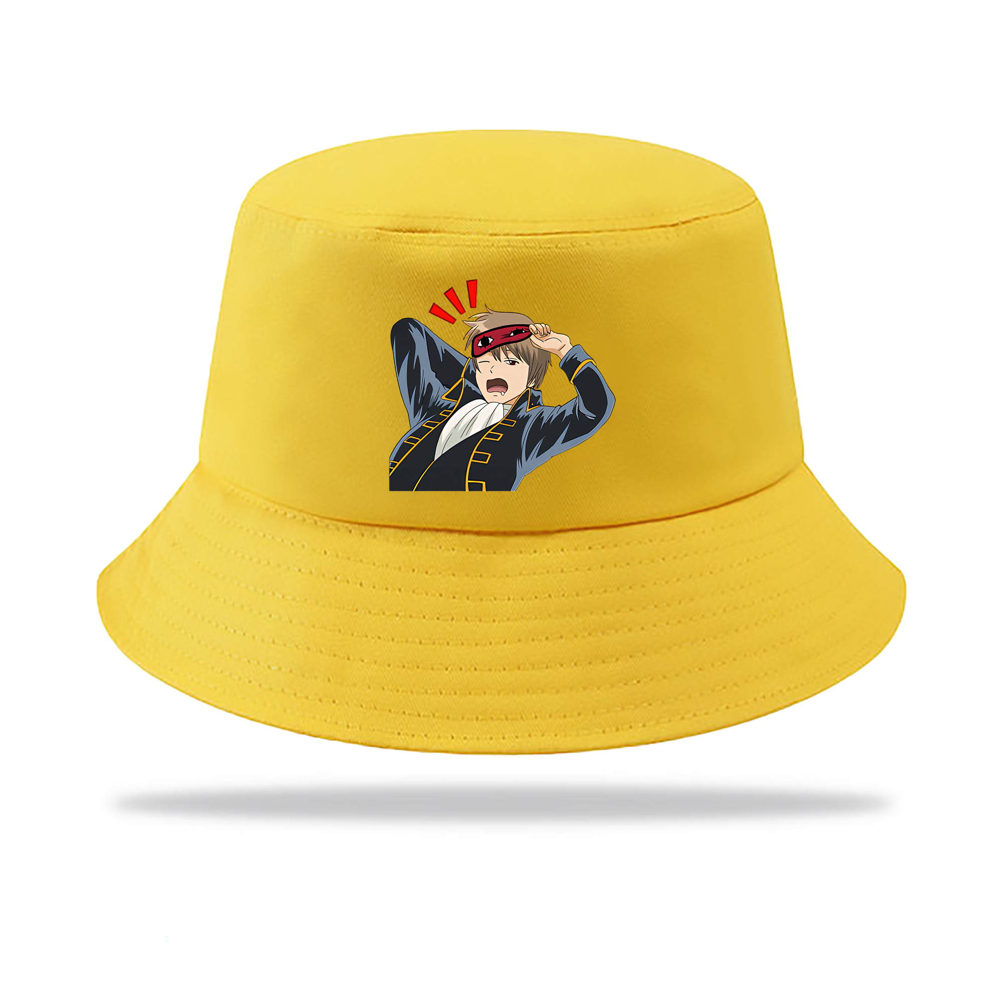 （画像用） ぎんたま 坂田銀時（さかたぎんとき） 神楽 志村新八（しむら しんぱち） GINTAMA Sakata Gintoki Kagura Shimura Shinpachi アウトドア日除けバケットハット