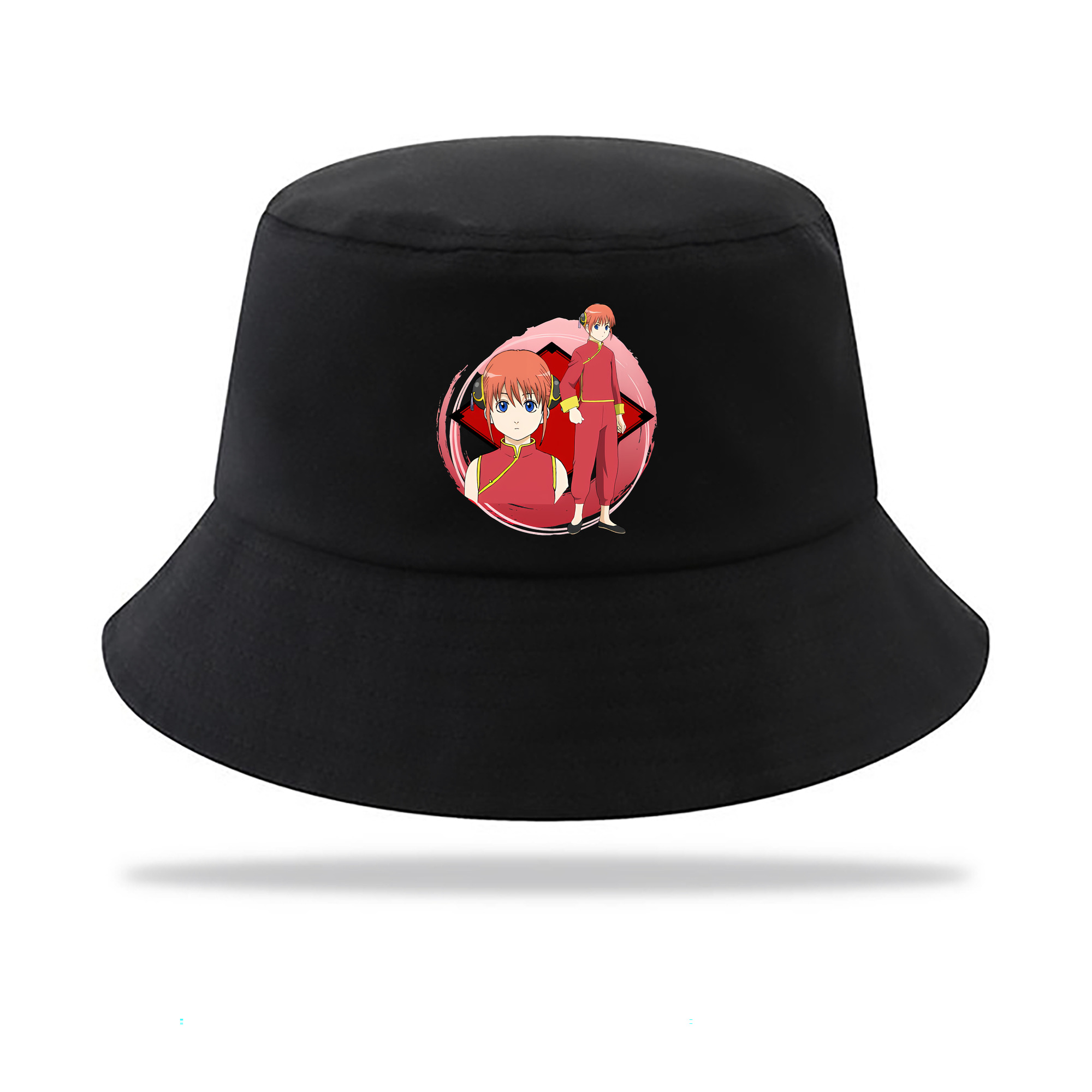 （画像用） ぎんたま 坂田銀時（さかたぎんとき） 神楽 志村新八（しむら しんぱち） GINTAMA Sakata Gintoki Kagura Shimura Shinpachi アウトドア日除けバケットハット