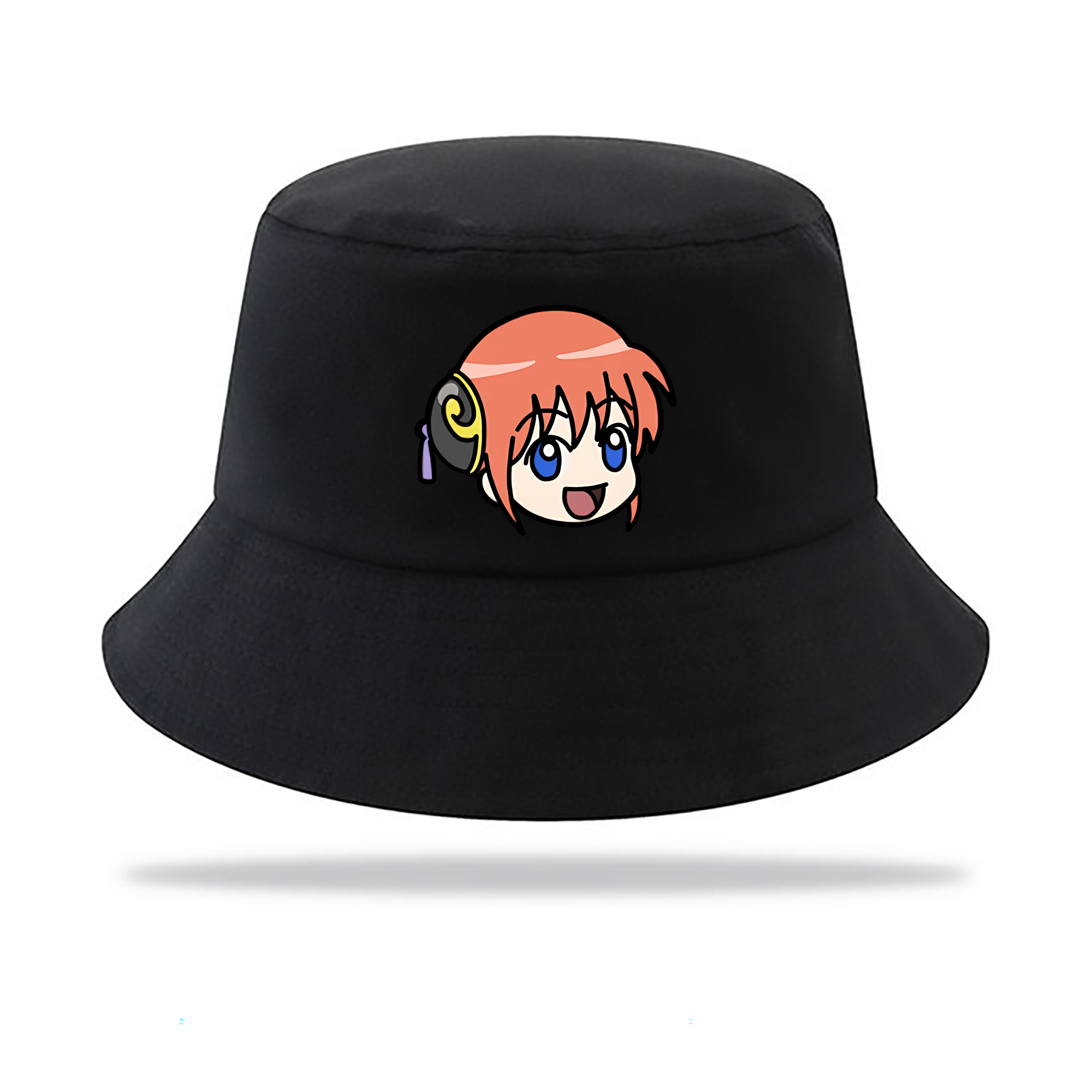 （画像用） ぎんたま 坂田銀時（さかたぎんとき） 神楽 志村新八（しむら しんぱち） GINTAMA Sakata Gintoki Kagura Shimura Shinpachi アウトドア日除けバケットハット