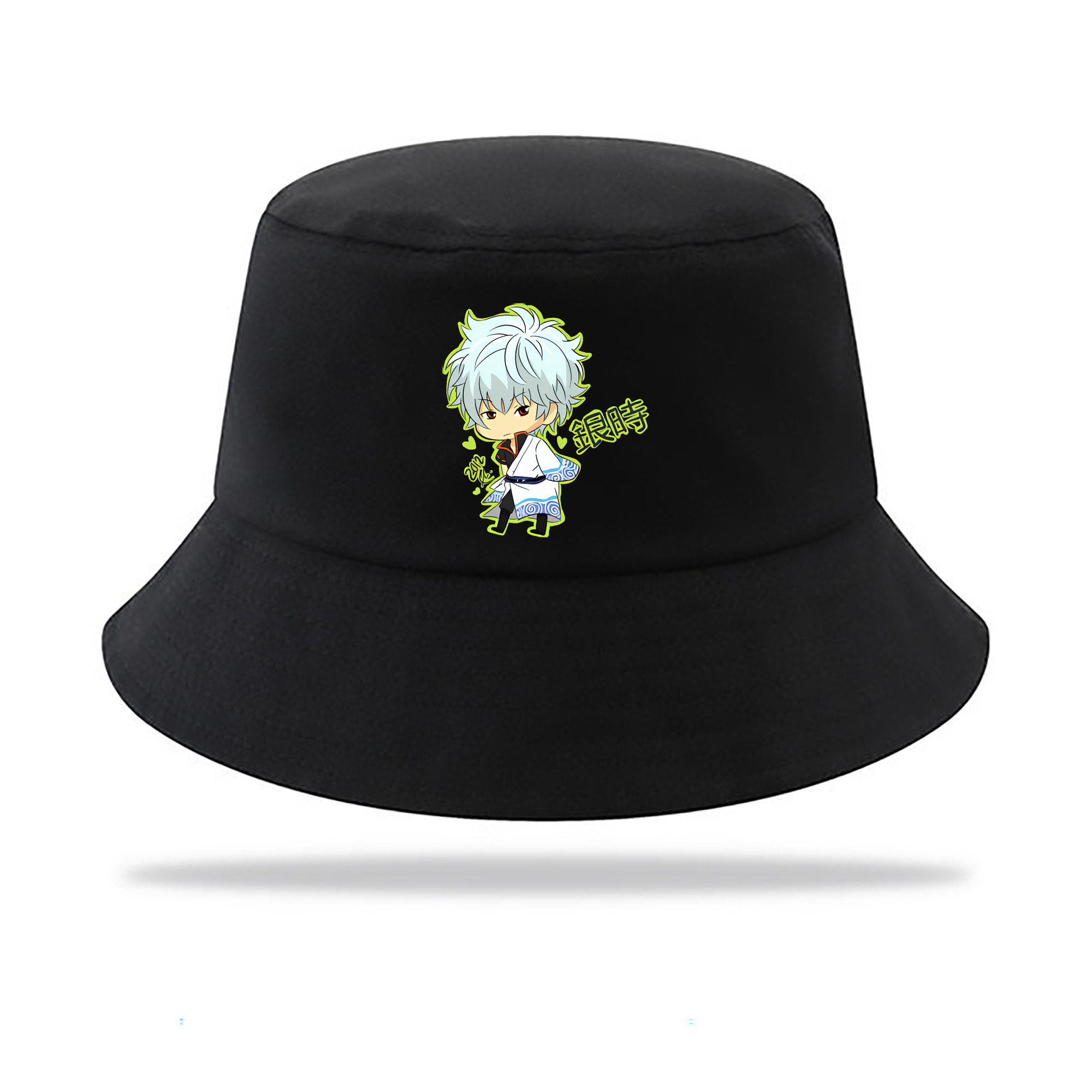 （画像用） ぎんたま 坂田銀時（さかたぎんとき） 神楽 志村新八（しむら しんぱち） GINTAMA Sakata Gintoki Kagura Shimura Shinpachi アウトドア日除けバケットハット