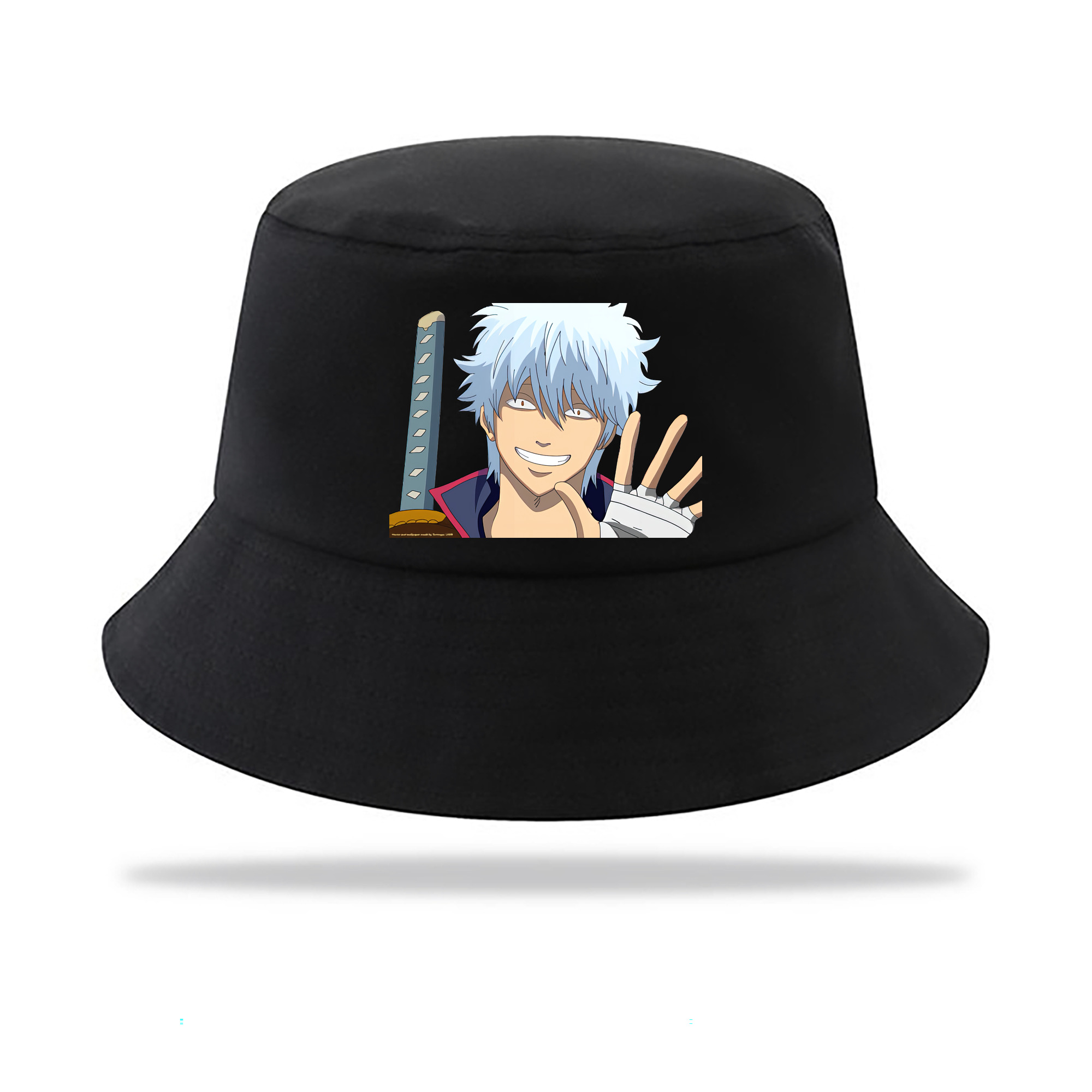 （画像用） ぎんたま 坂田銀時（さかたぎんとき） 神楽 志村新八（しむら しんぱち） GINTAMA Sakata Gintoki Kagura Shimura Shinpachi アウトドア日除けバケットハット